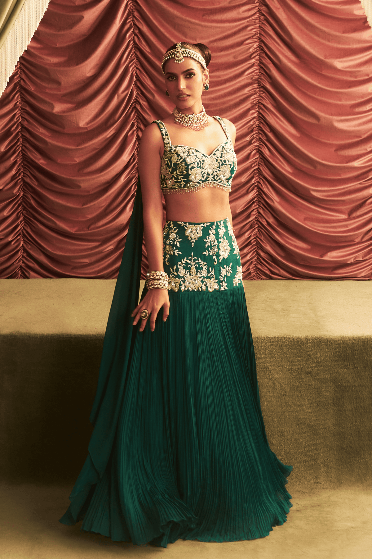 Green Lehenga Set