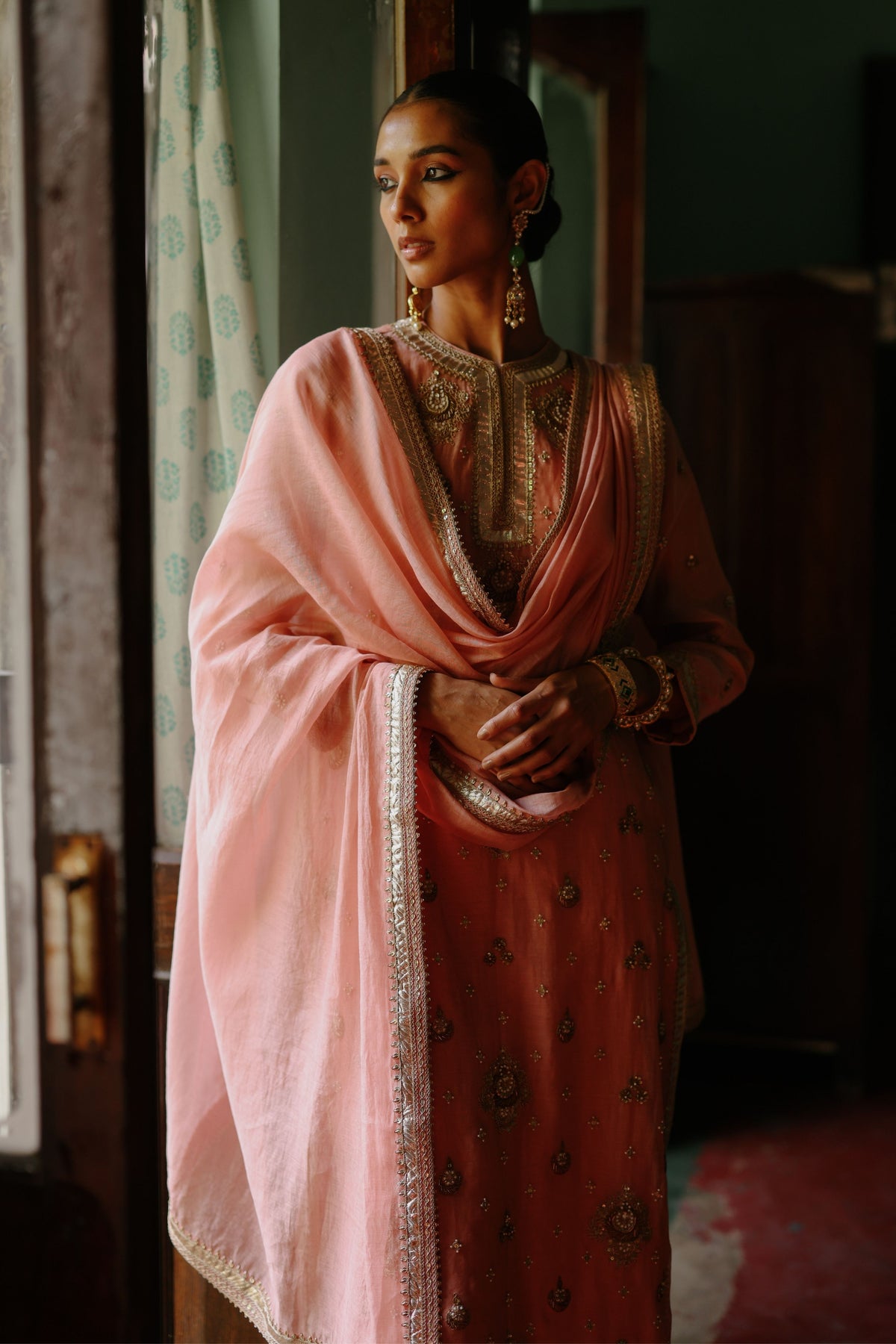 Halfmoon Pink Kurta Set