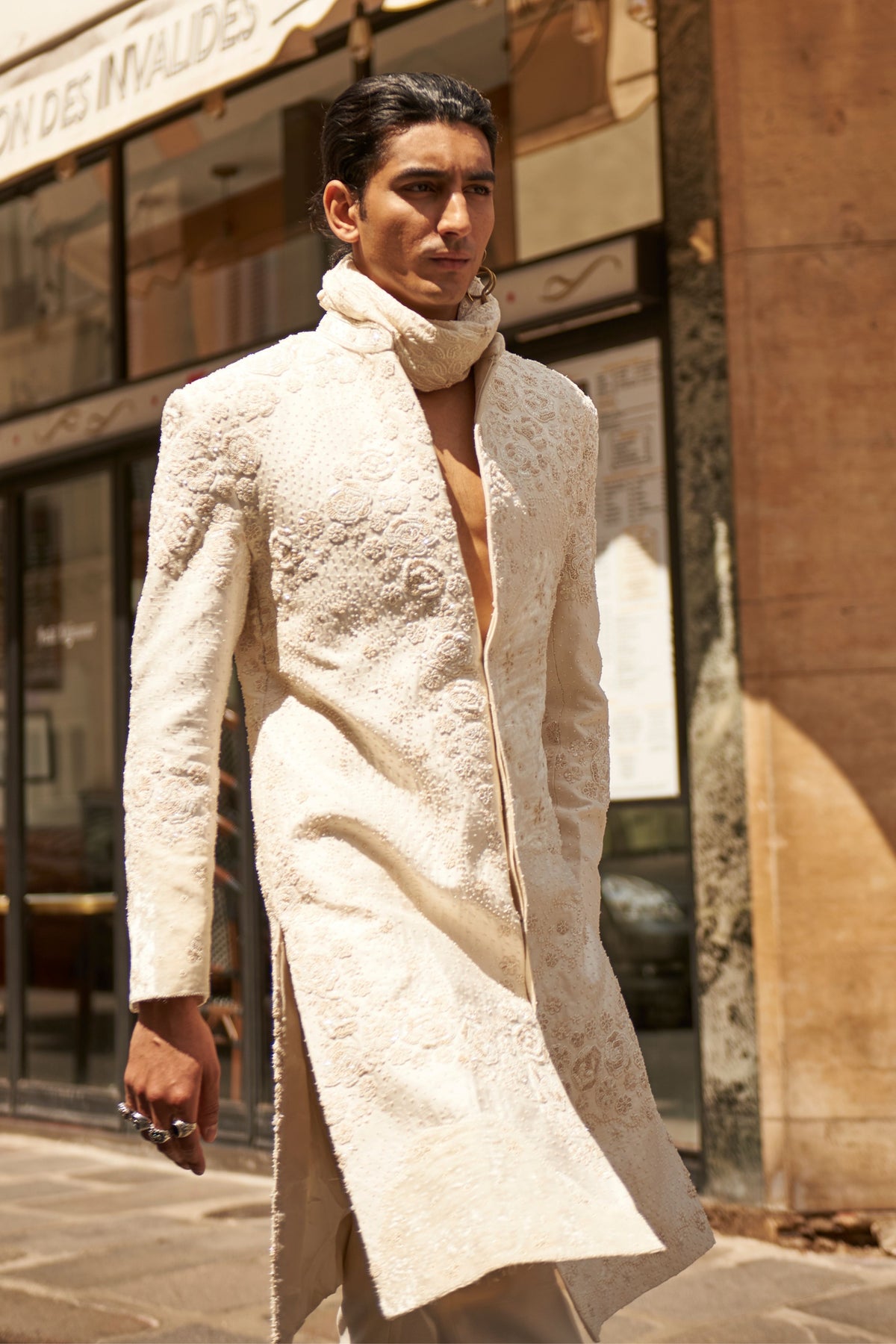 White Monotone Sherwani