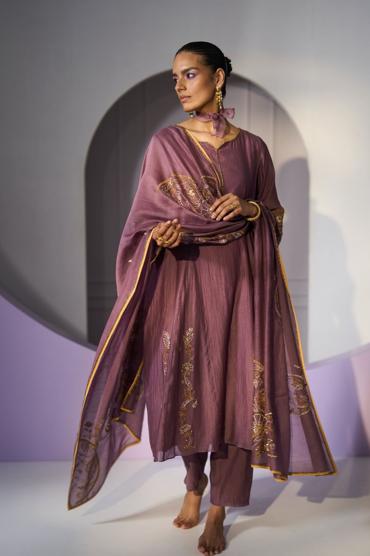 Purple Husna Kurta