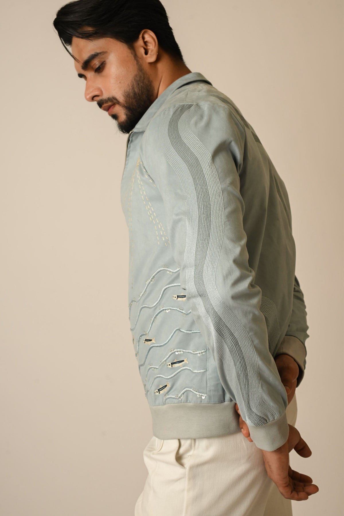 Fish Trail Bomber Jacket