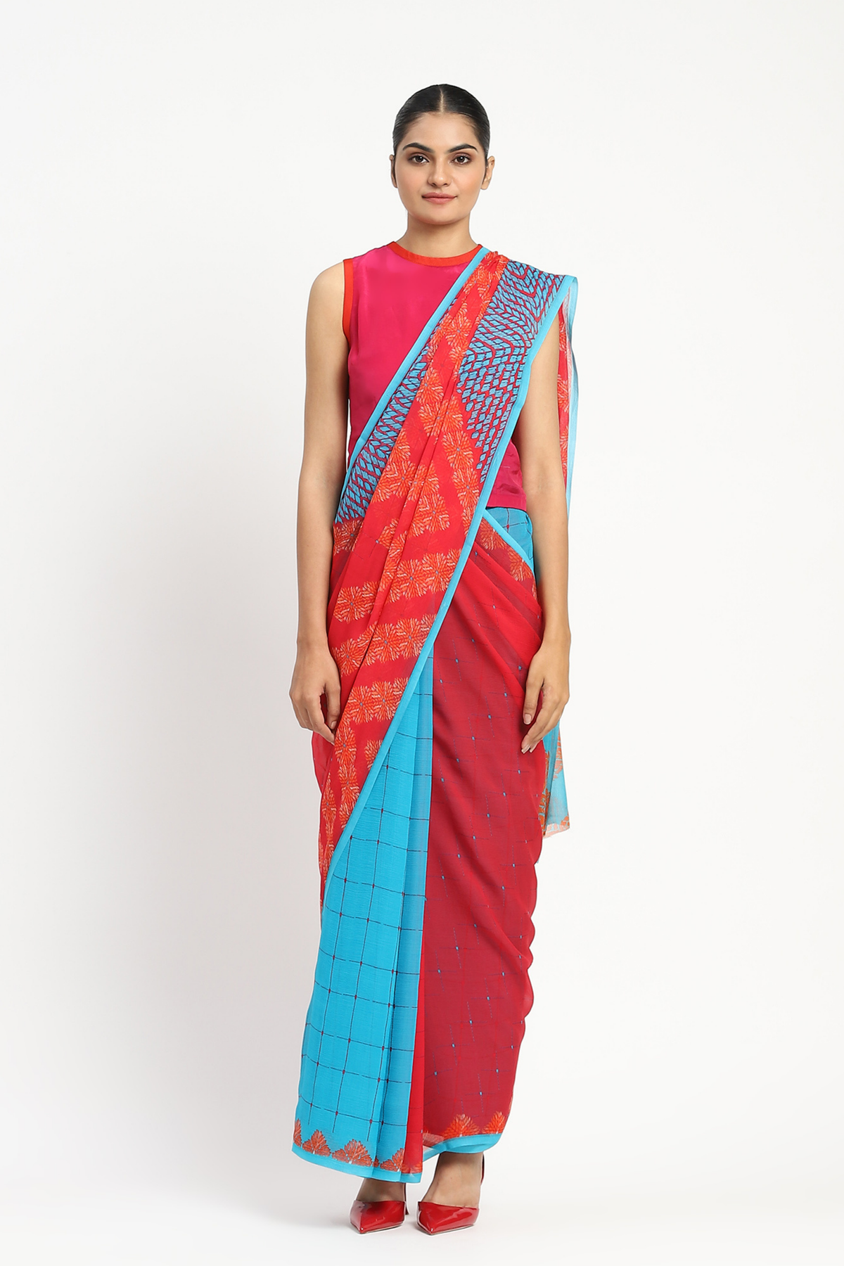 Lie Cheat Steal Printed Saree