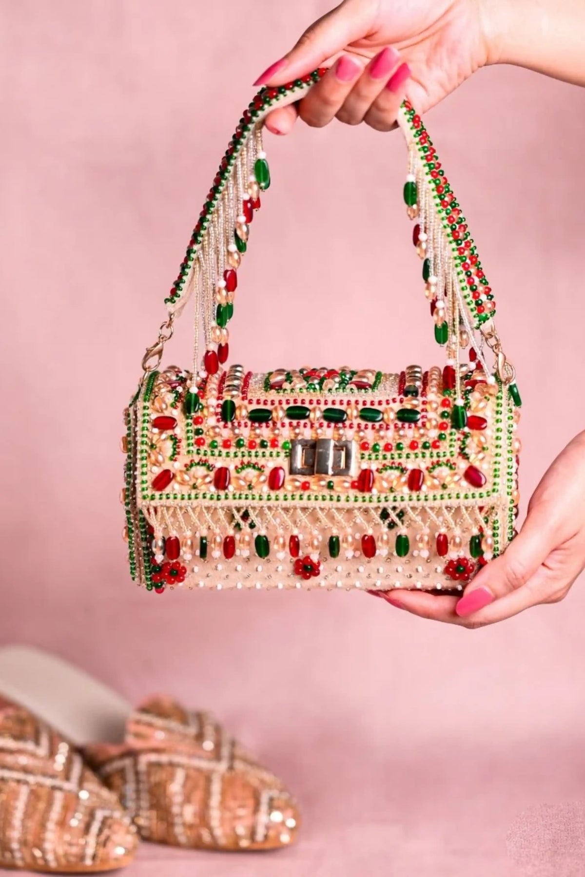 Noor Multicolor Embellished Handbag