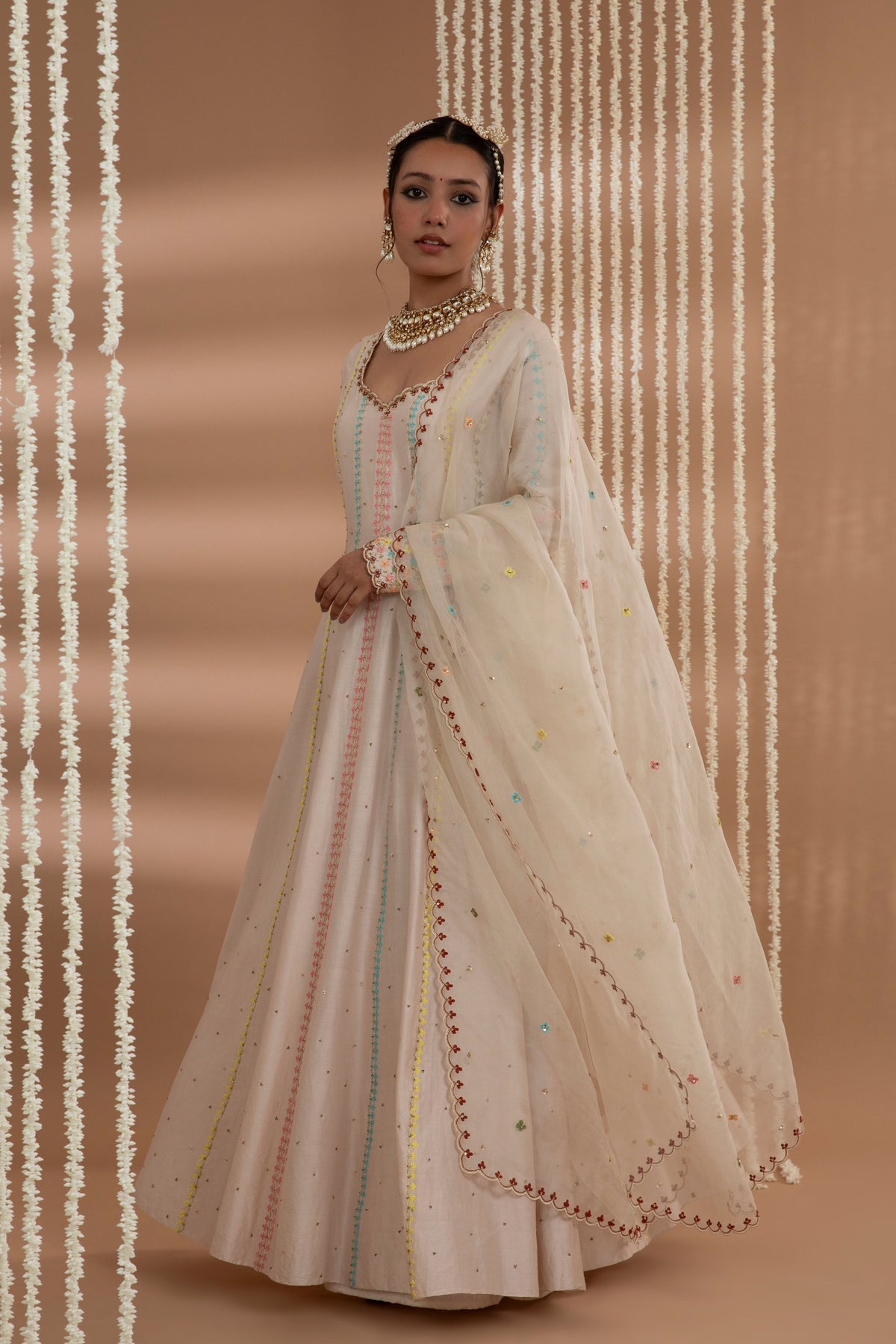 Classic Ivory Anarkali