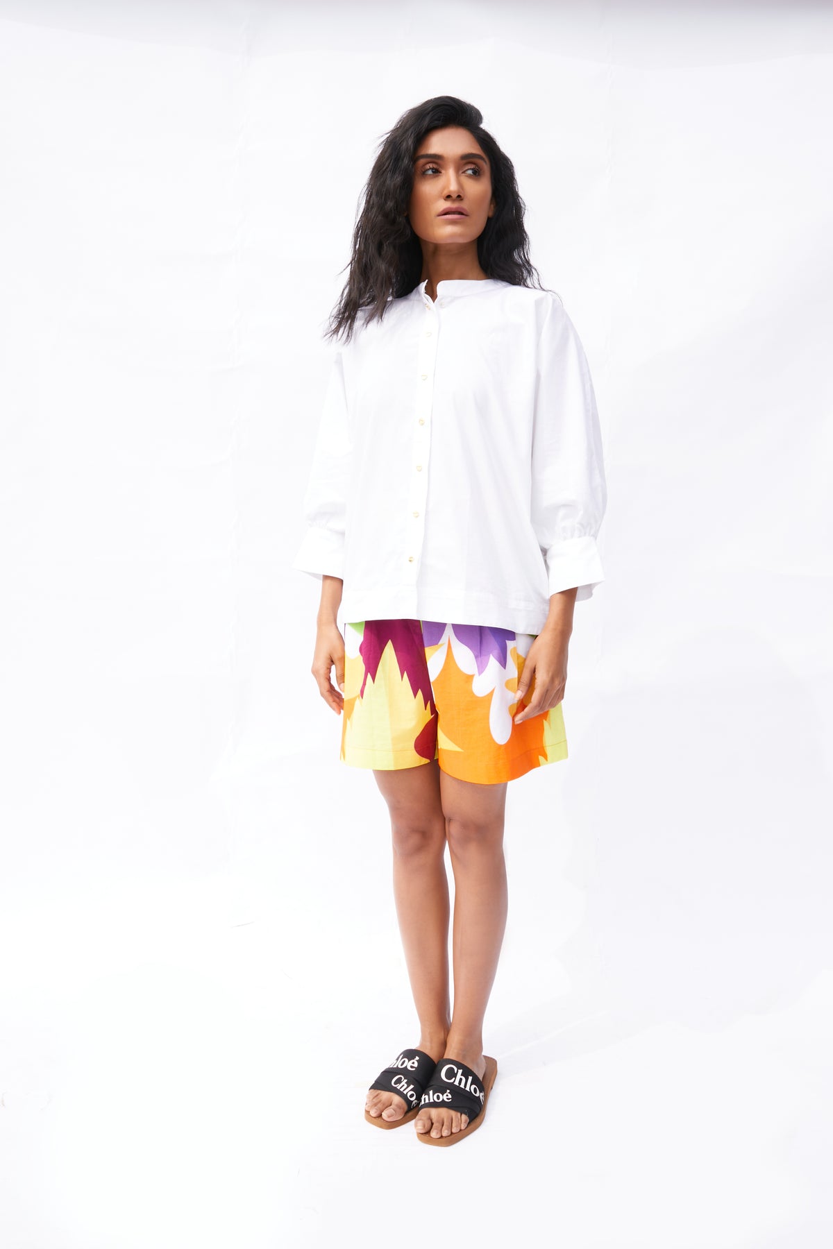 The Autumn White Poplin Shorts