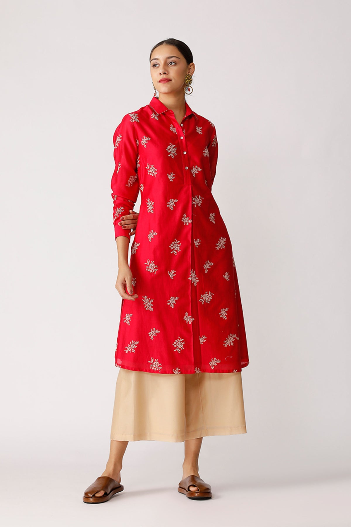 Fuschia Barani Embroidered Kurta