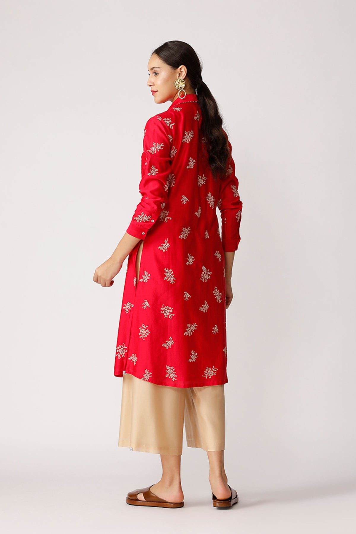 Fuschia Barani Embroidered Kurta