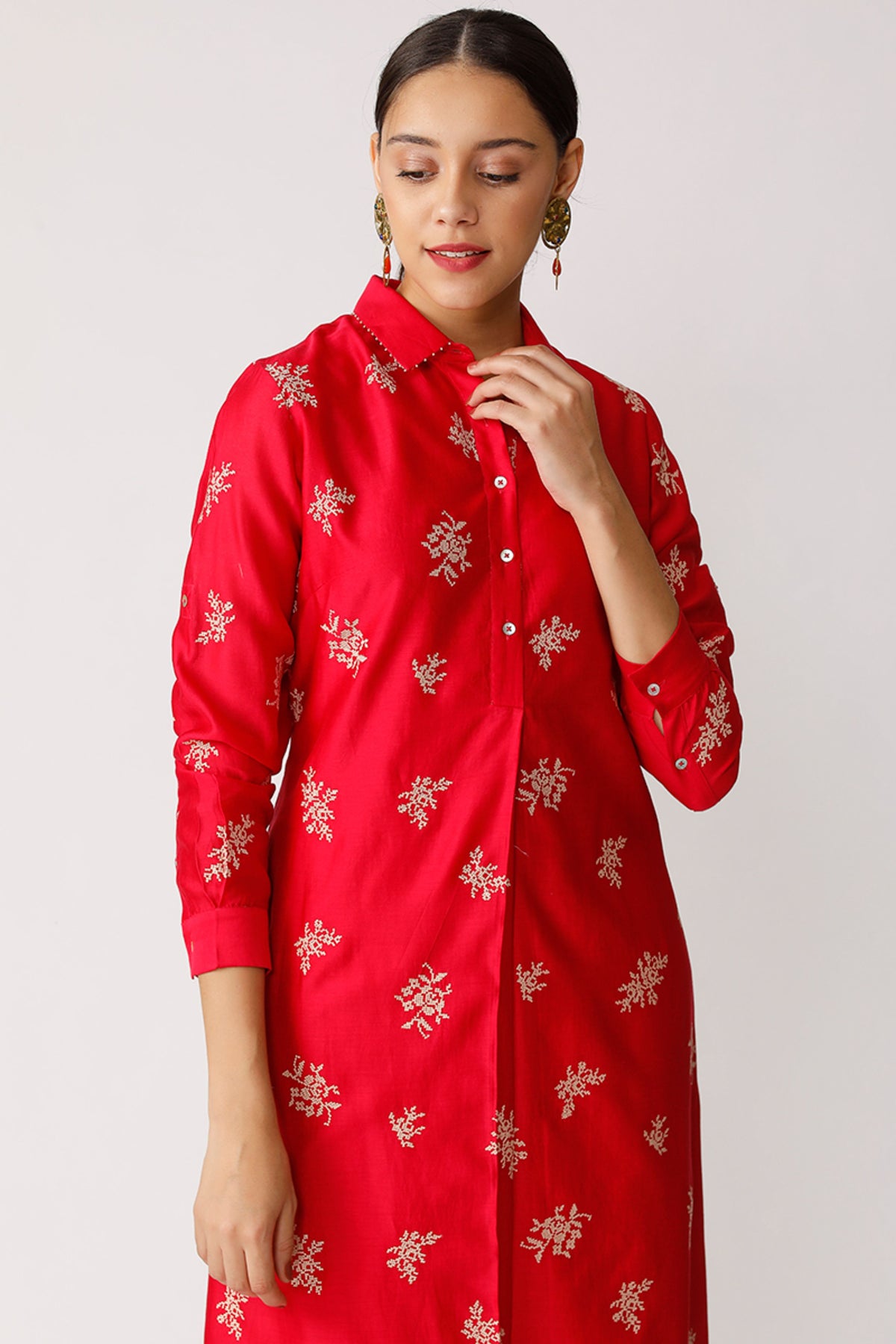 Fuschia Barani Embroidered Kurta