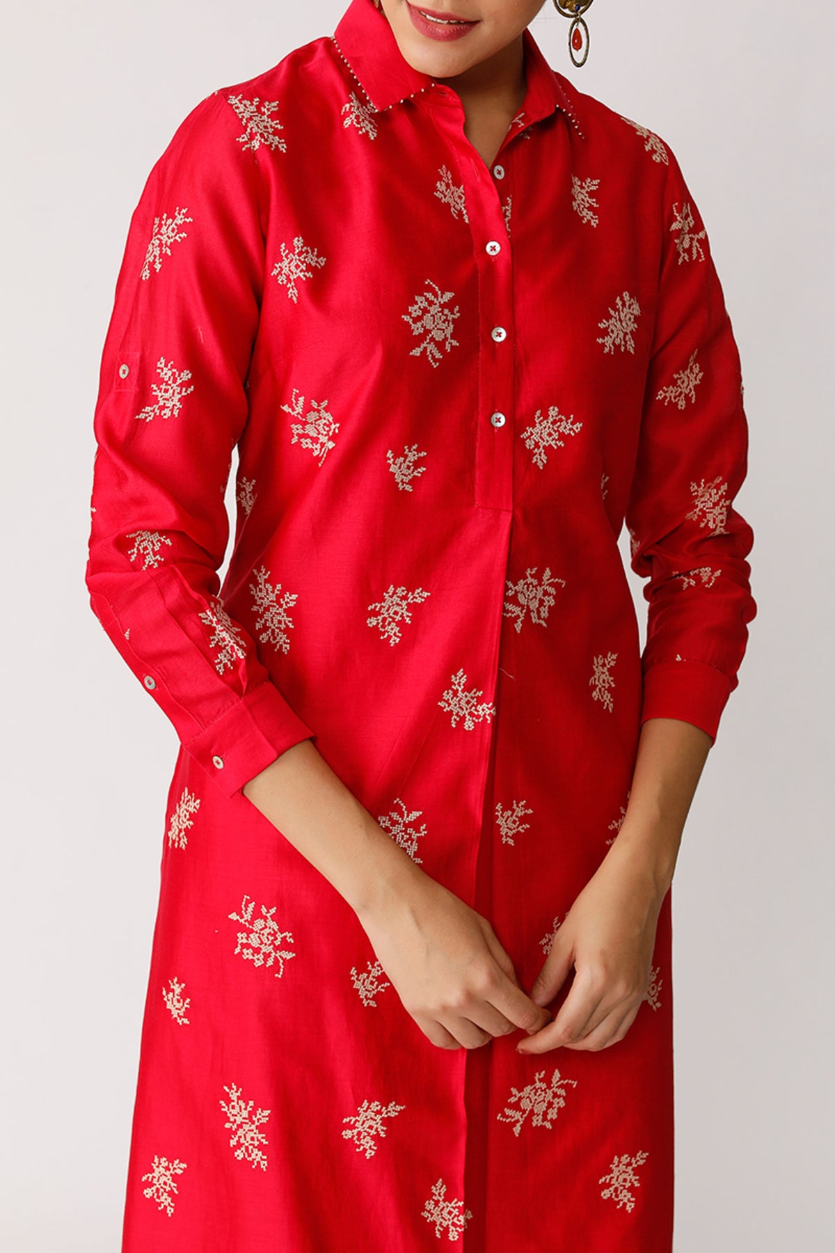 Fuschia Barani Embroidered Kurta