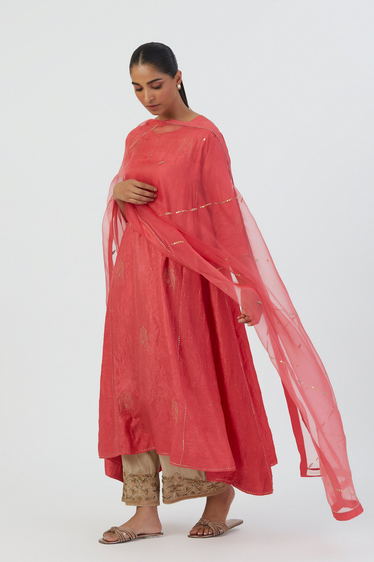 Sujata Coral Kurta &amp; Pant