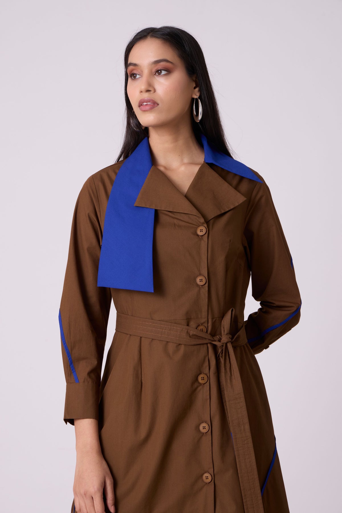 Nexi Olive Brown Dress