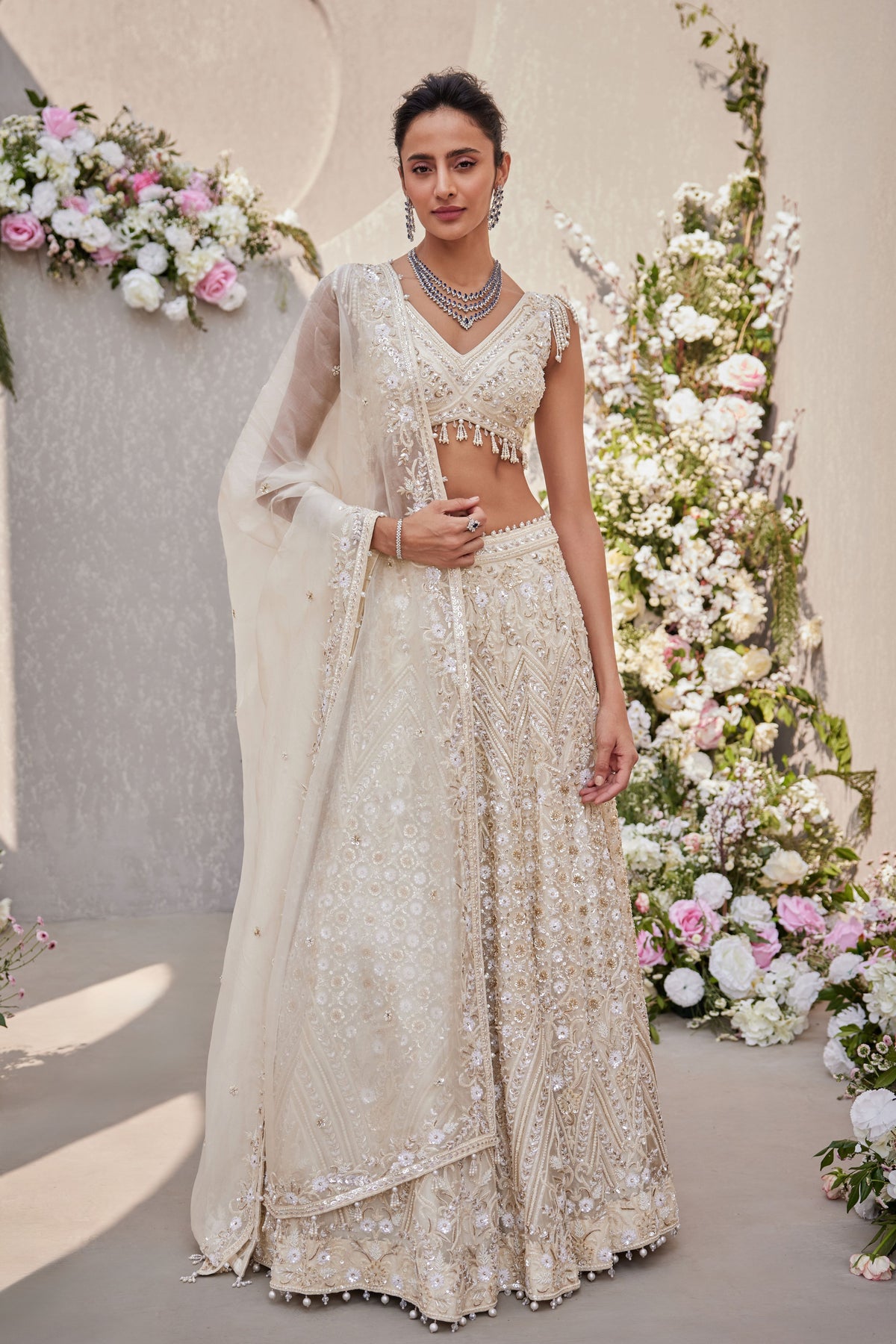 Ivory Pearl Lehenga Set