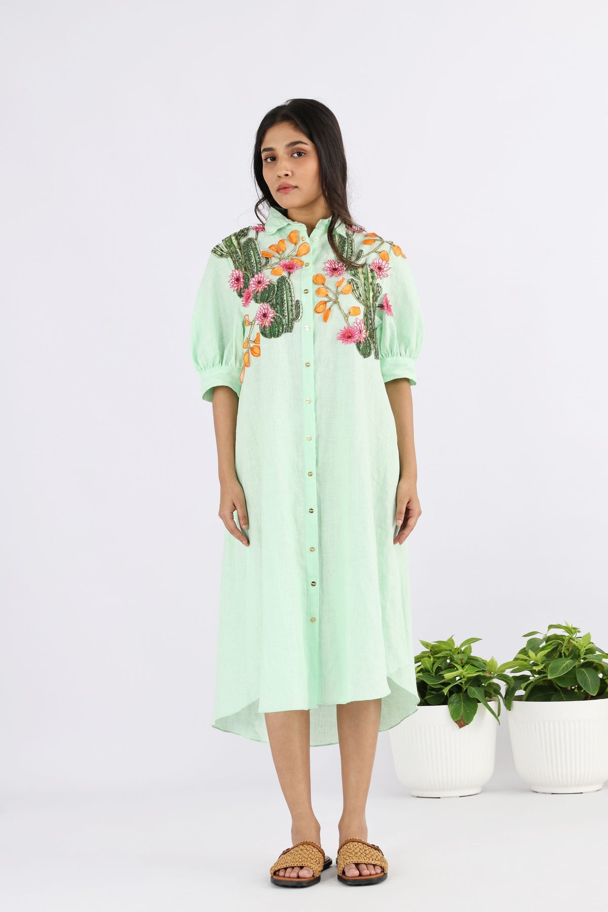 Pale Green Moonglow Long Dress