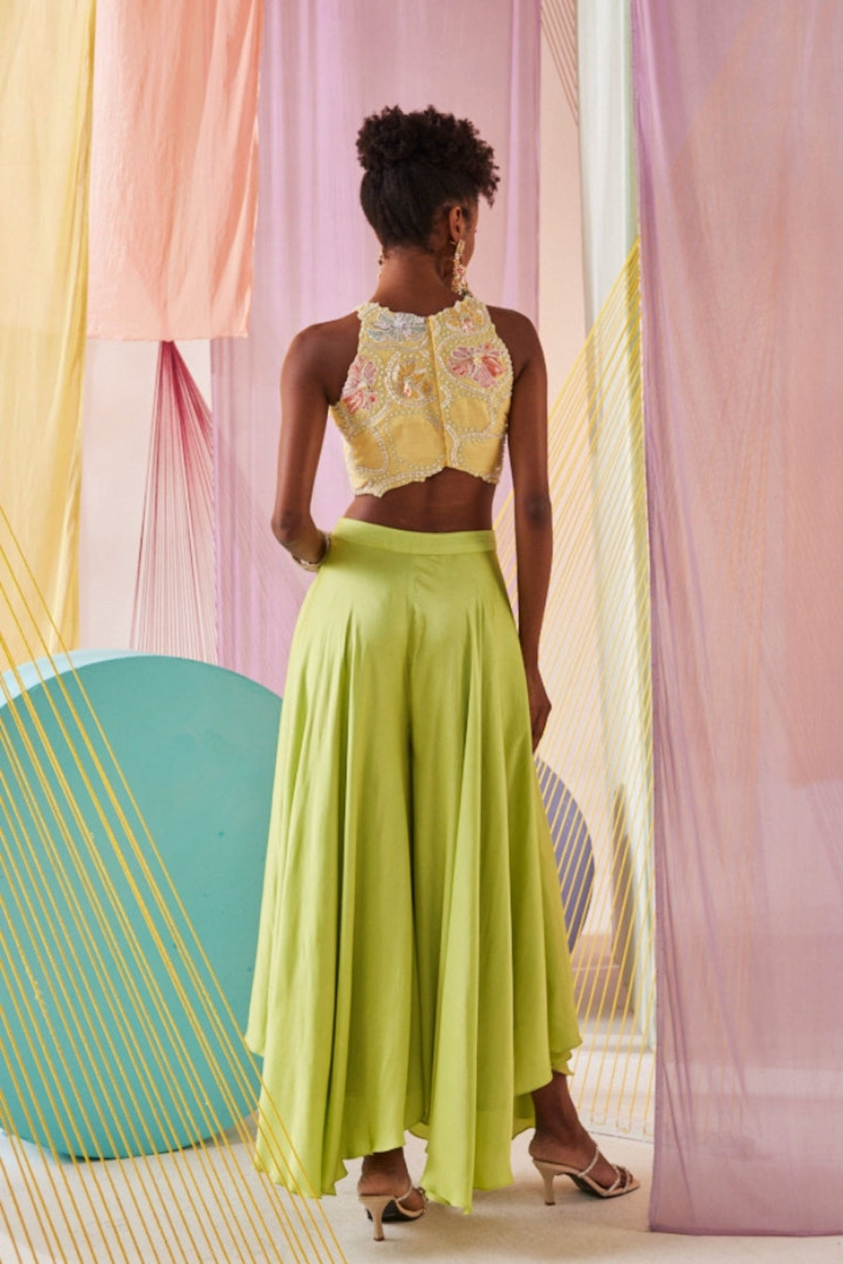 Lime Green Anouk Co-ord Set