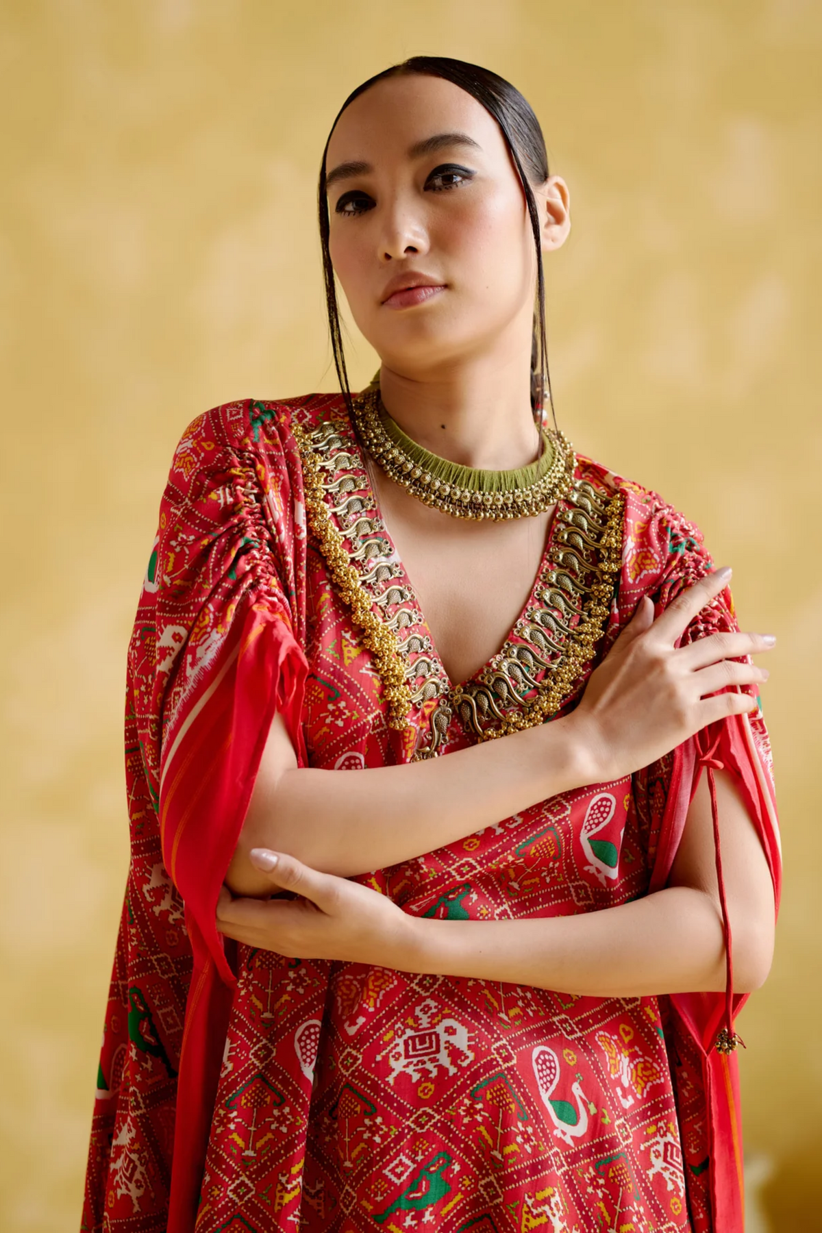 Advaita Red Kaftan