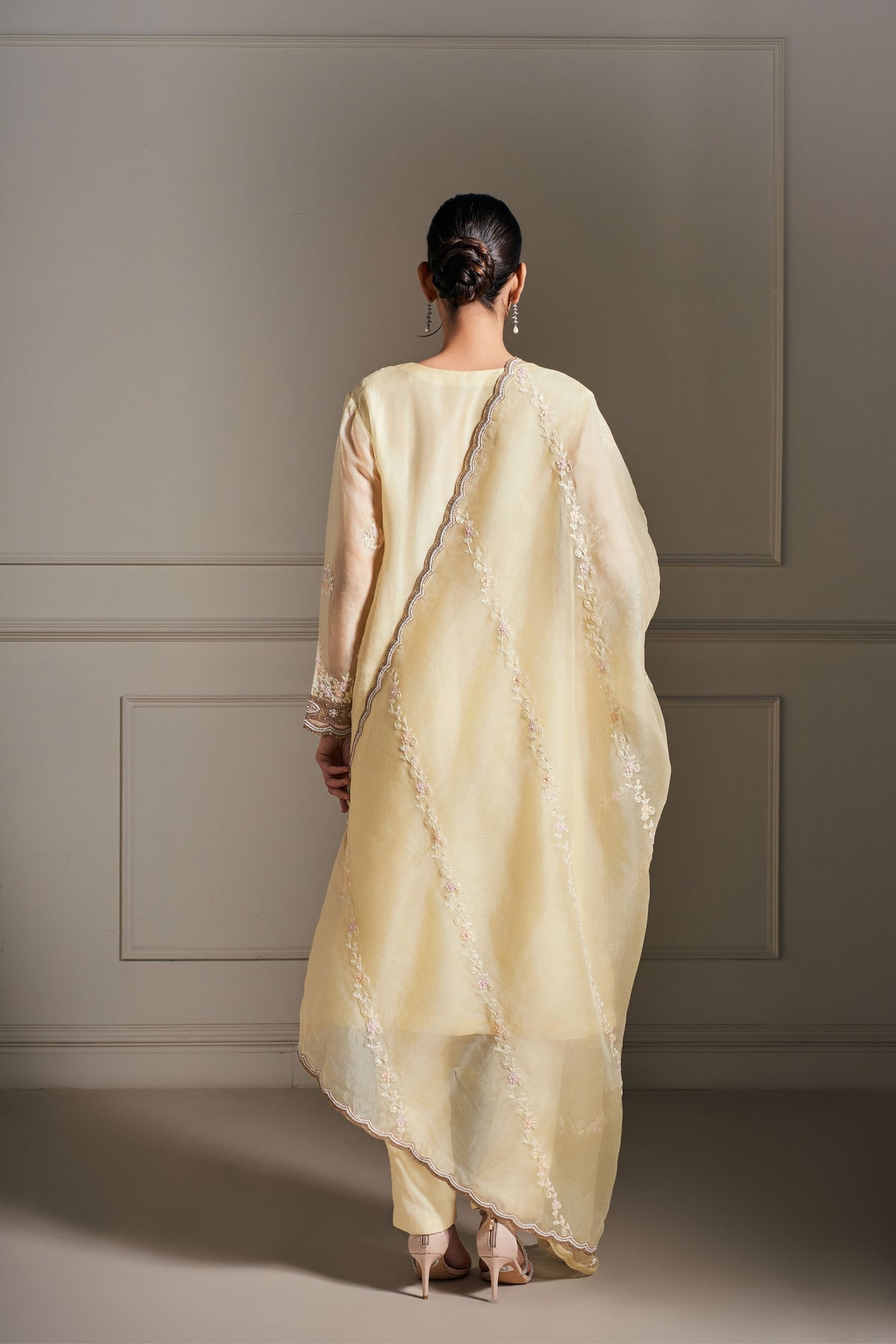 Ethereal Yellow Embellished Kurta Set