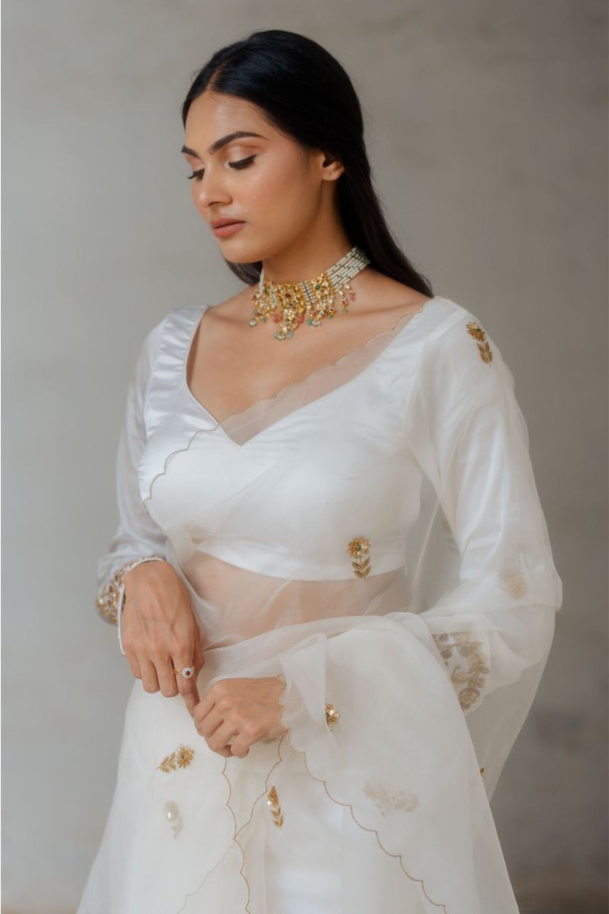 Iris Ivory Saree Set