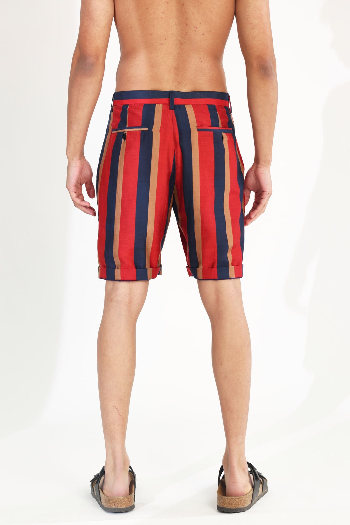 Red and Blue Stripe Shorts