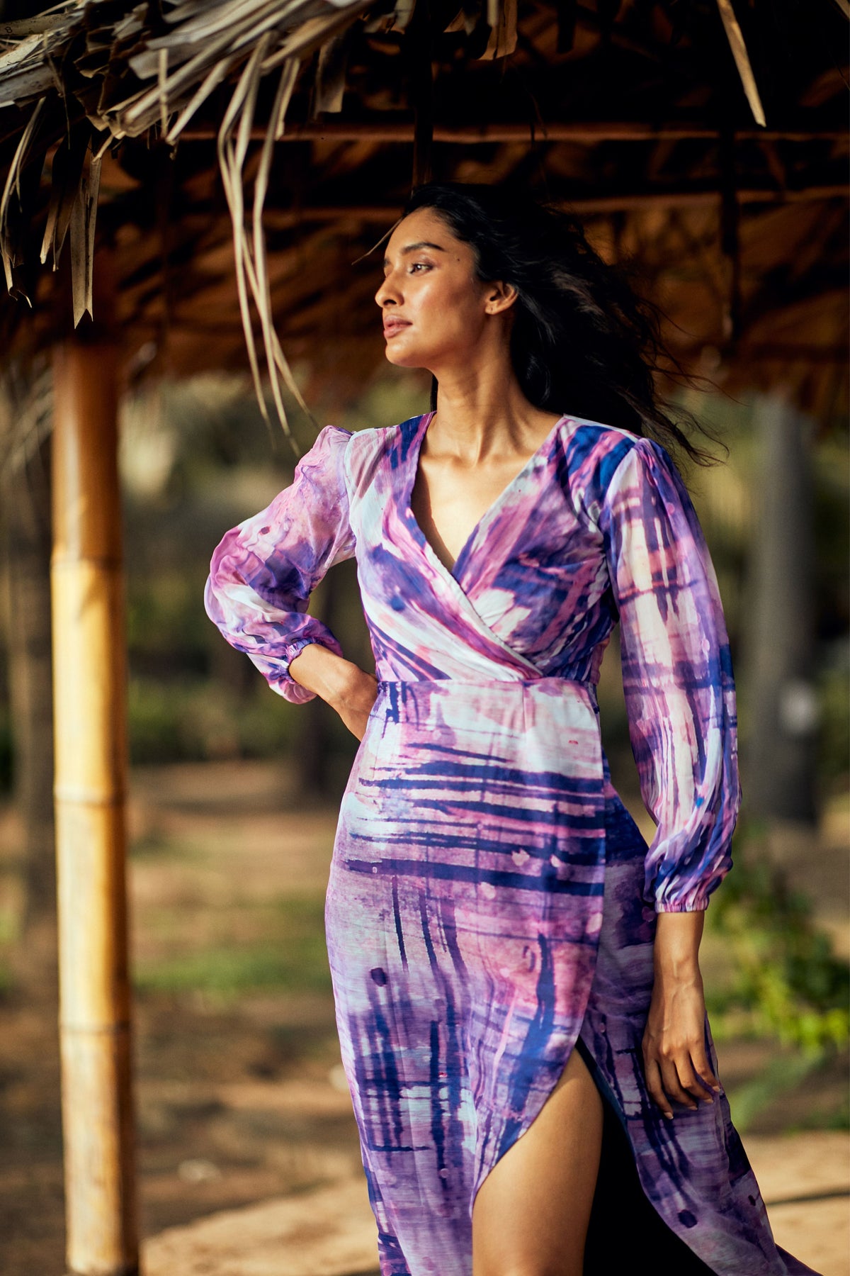 Multicolour Twilight Wrap Dress