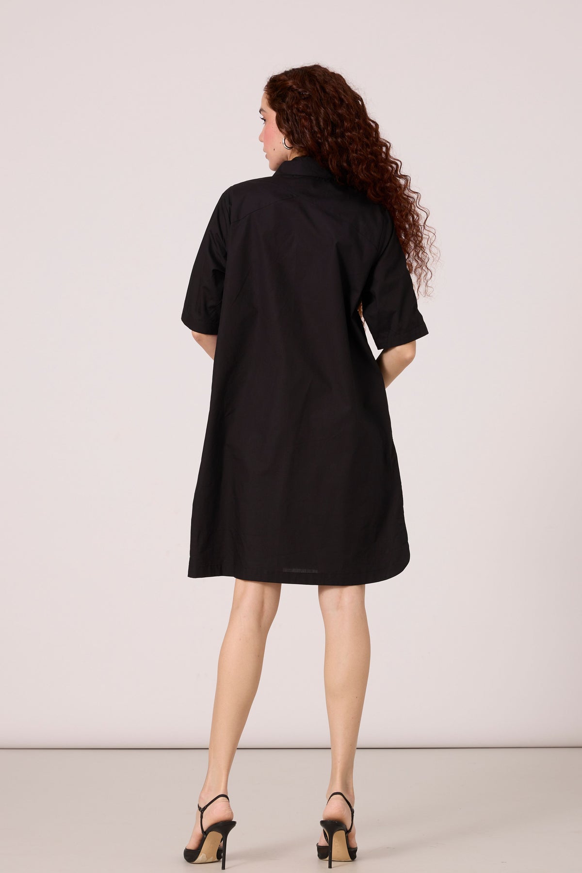 Maddox Applique Black Dress