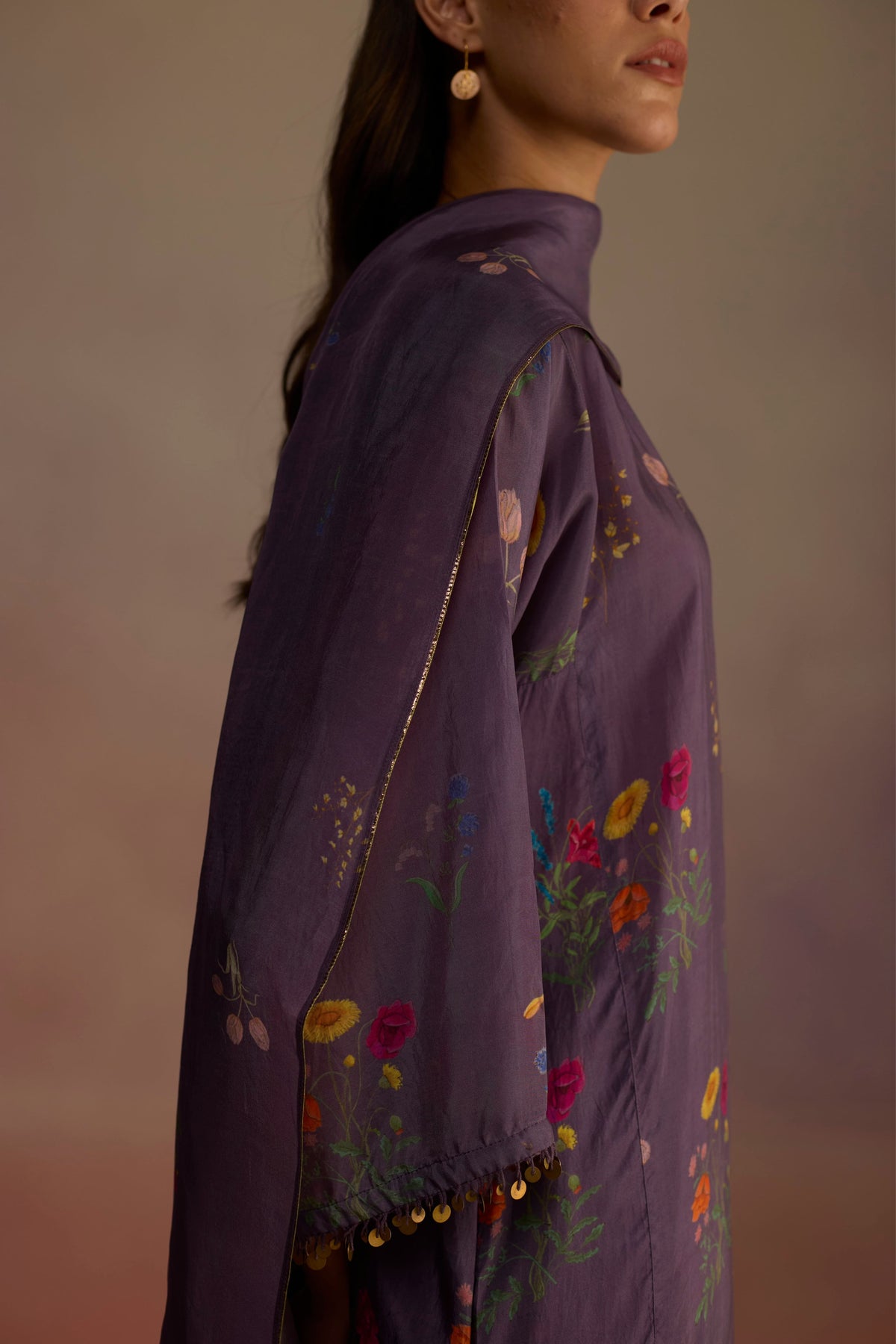 Zaira Long Purple Kurta