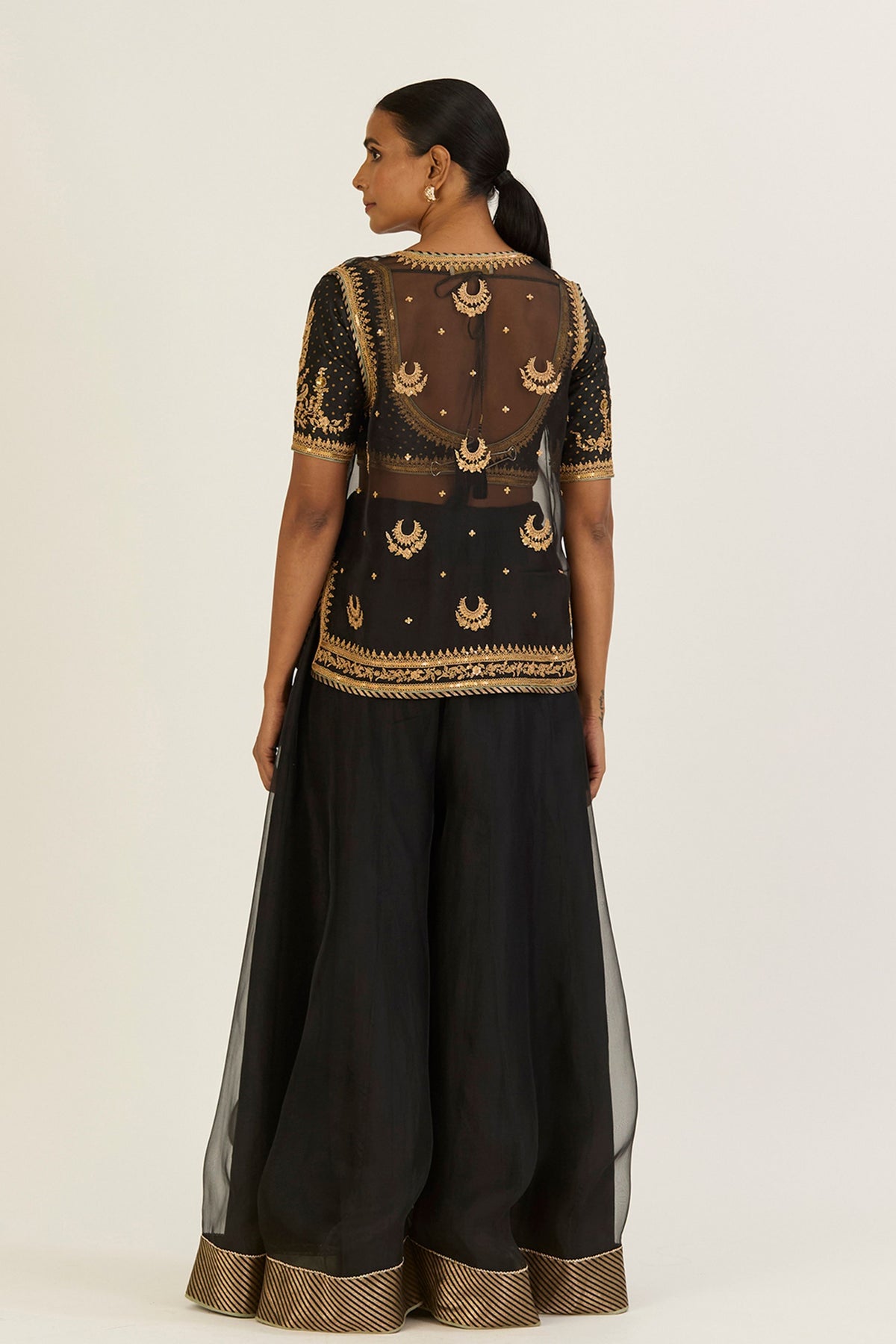 Afreen Black Sharara Set