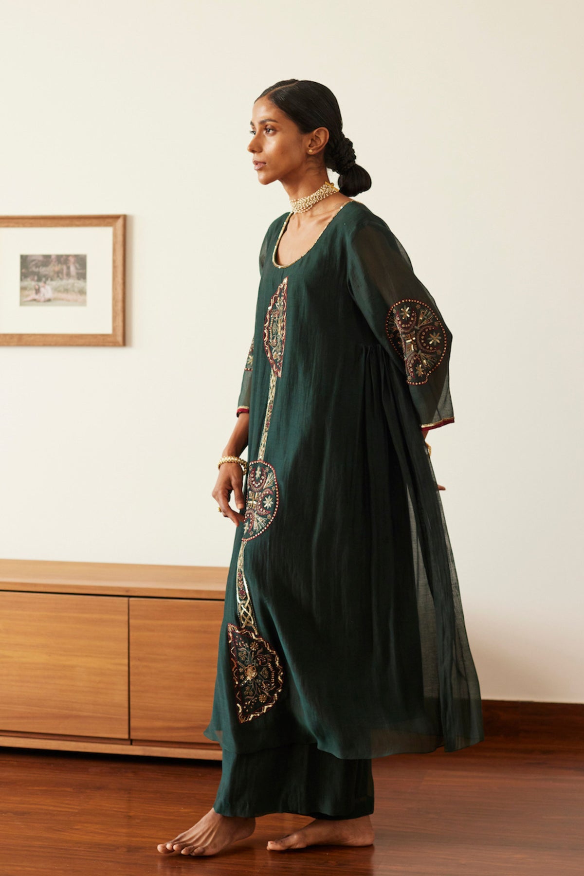 Green Shashi Kurta Set