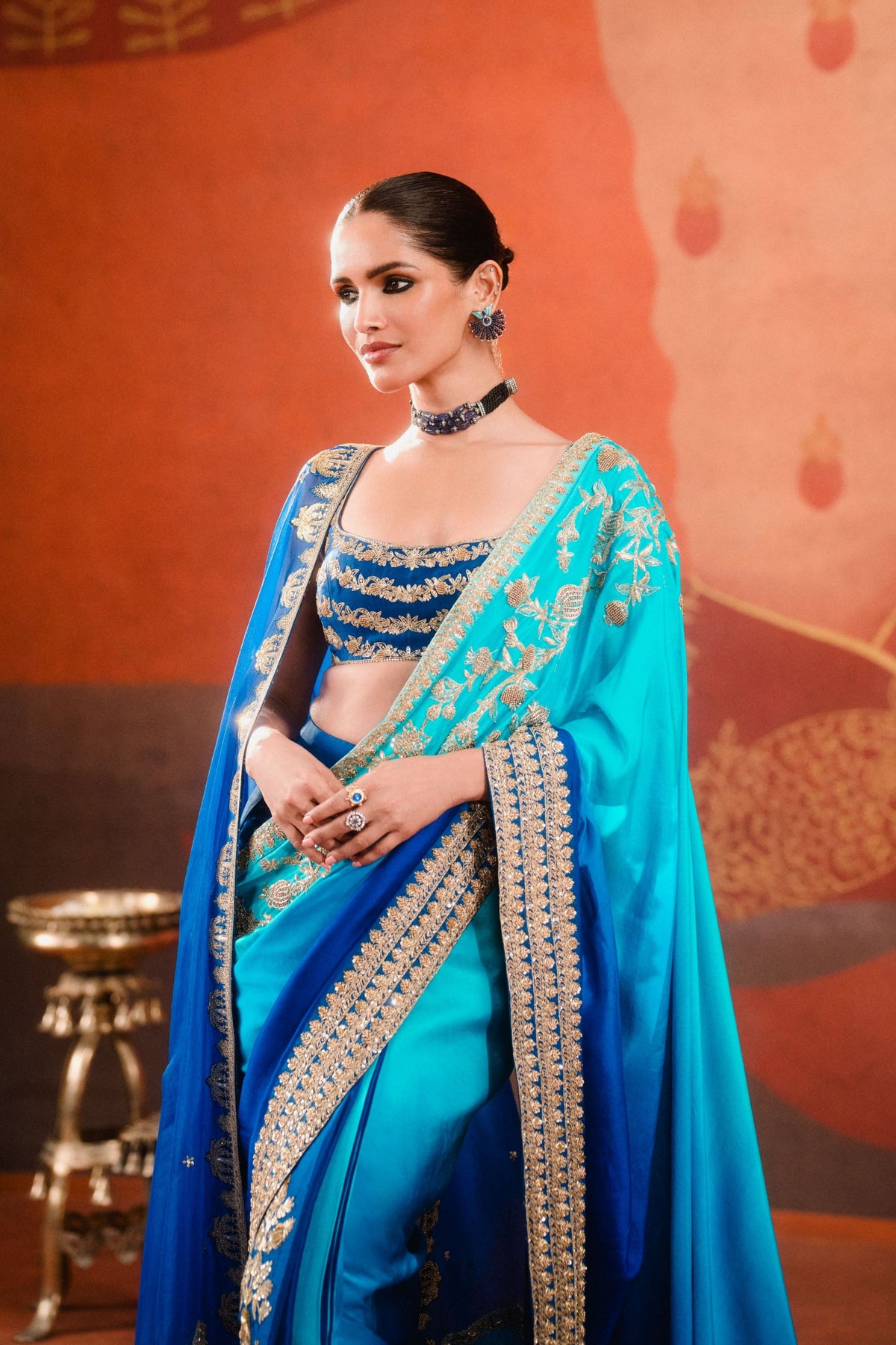 The Saanjh Stitched Saree