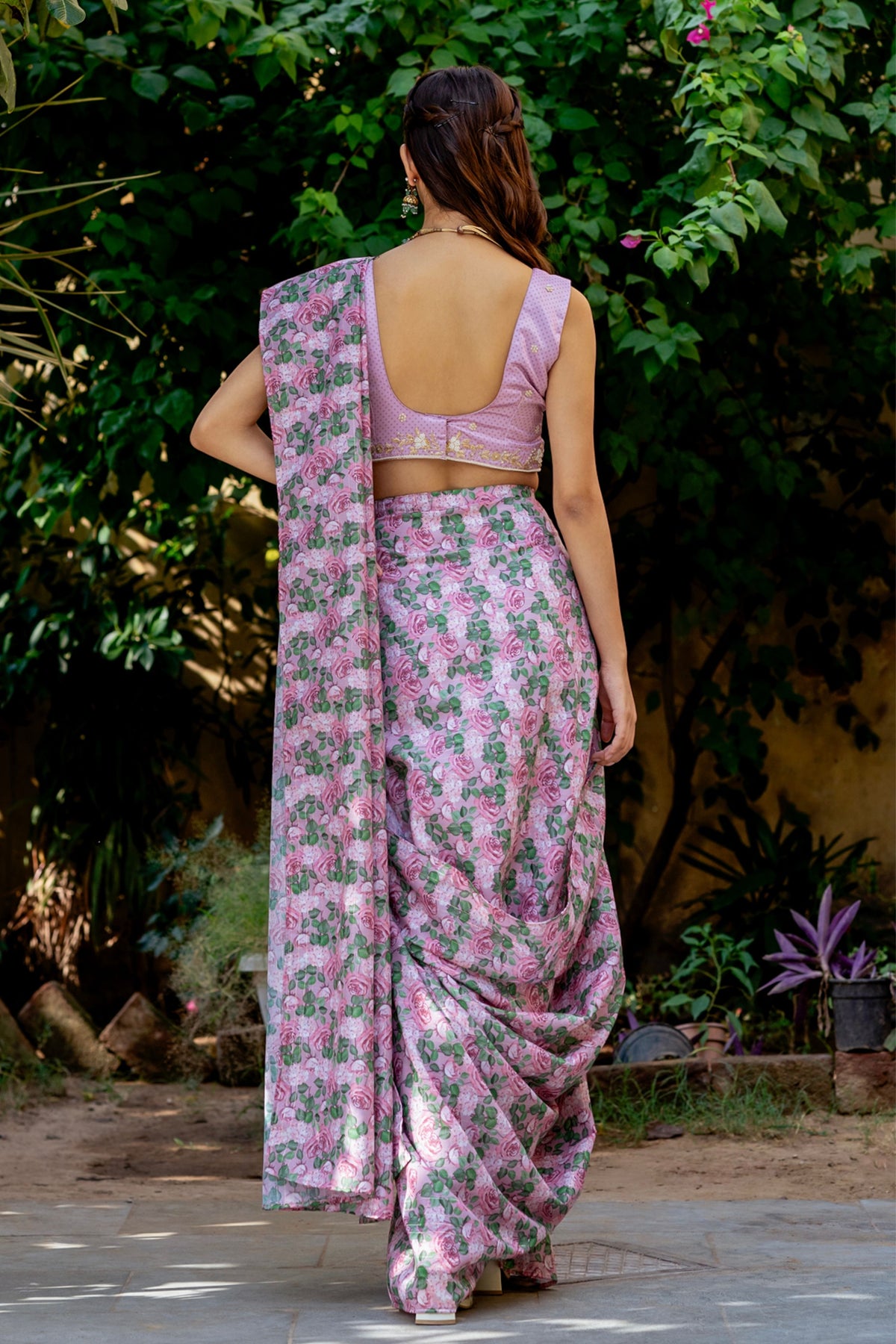 Kobi Pink Concept Saree Set