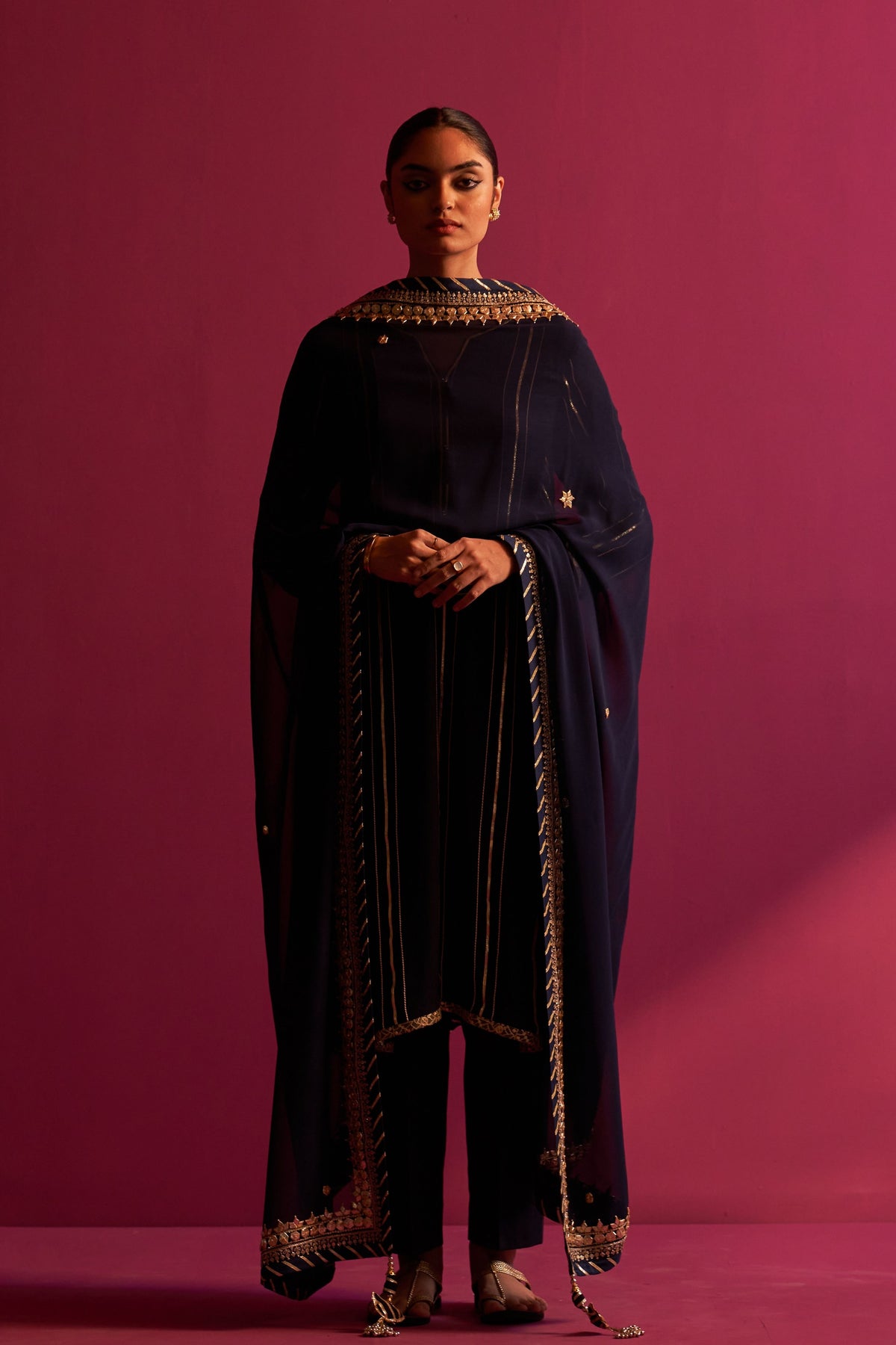 Navy Blue Paakiza Kurta Set