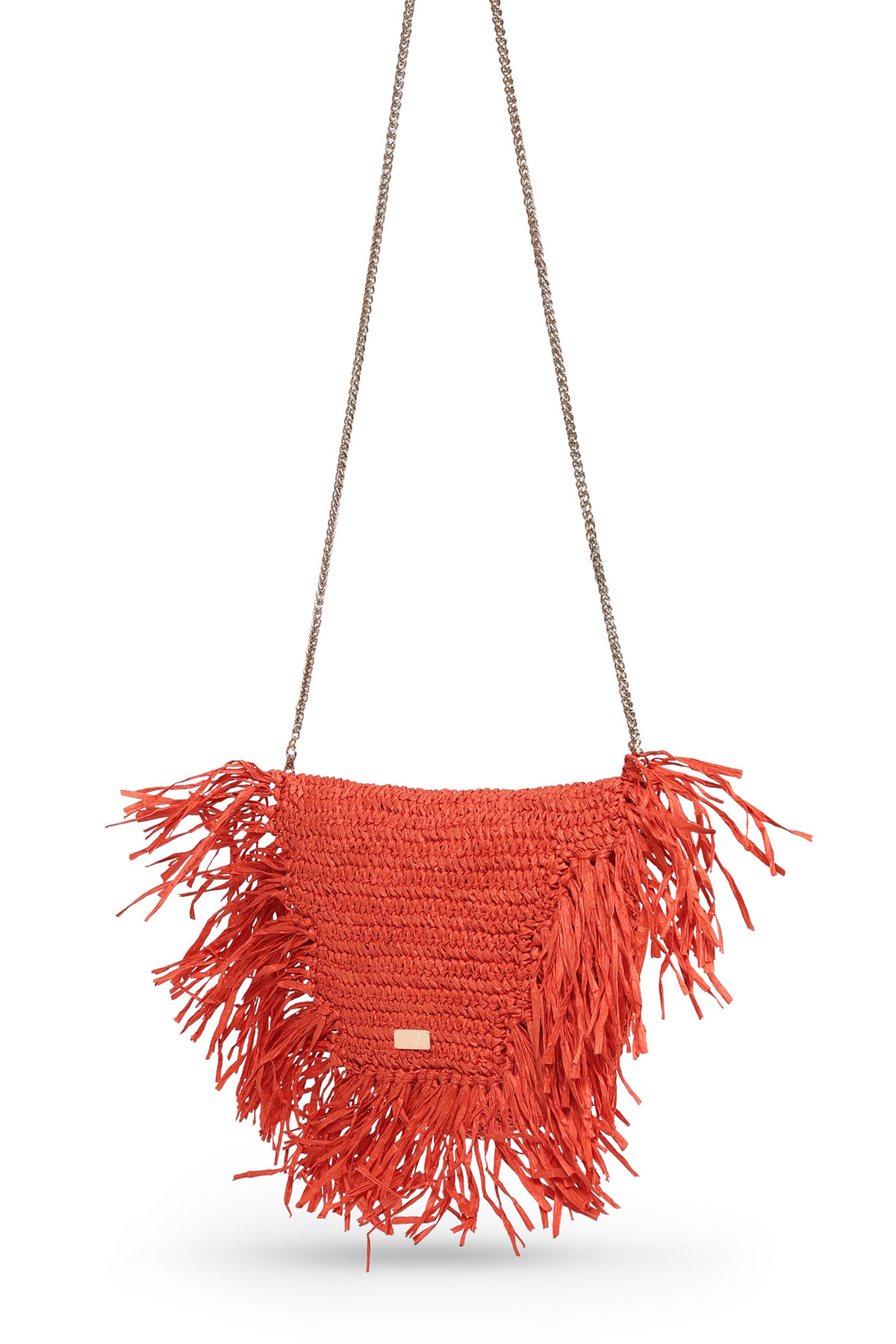 Raffia Moon Crossbody