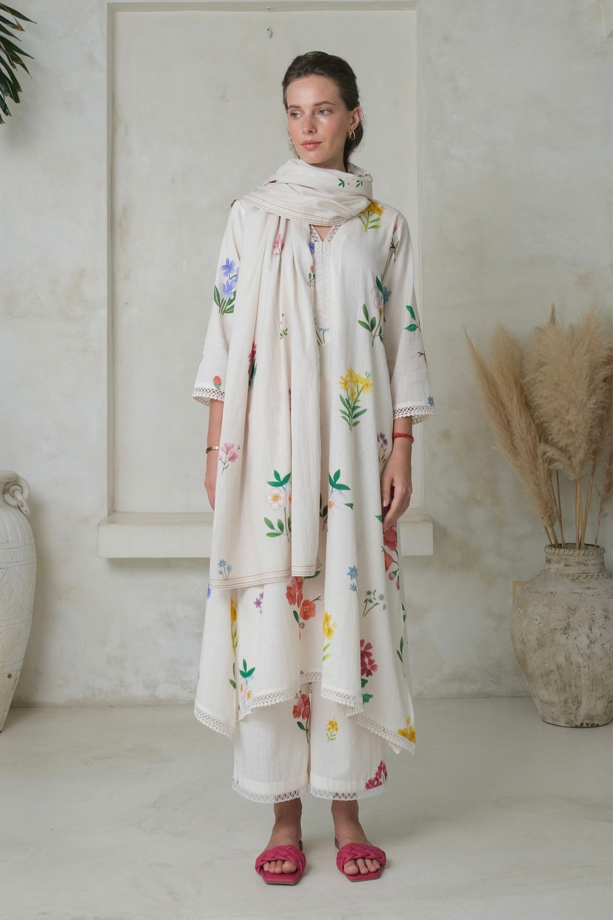 Amelia Ivory Long Kurta Set