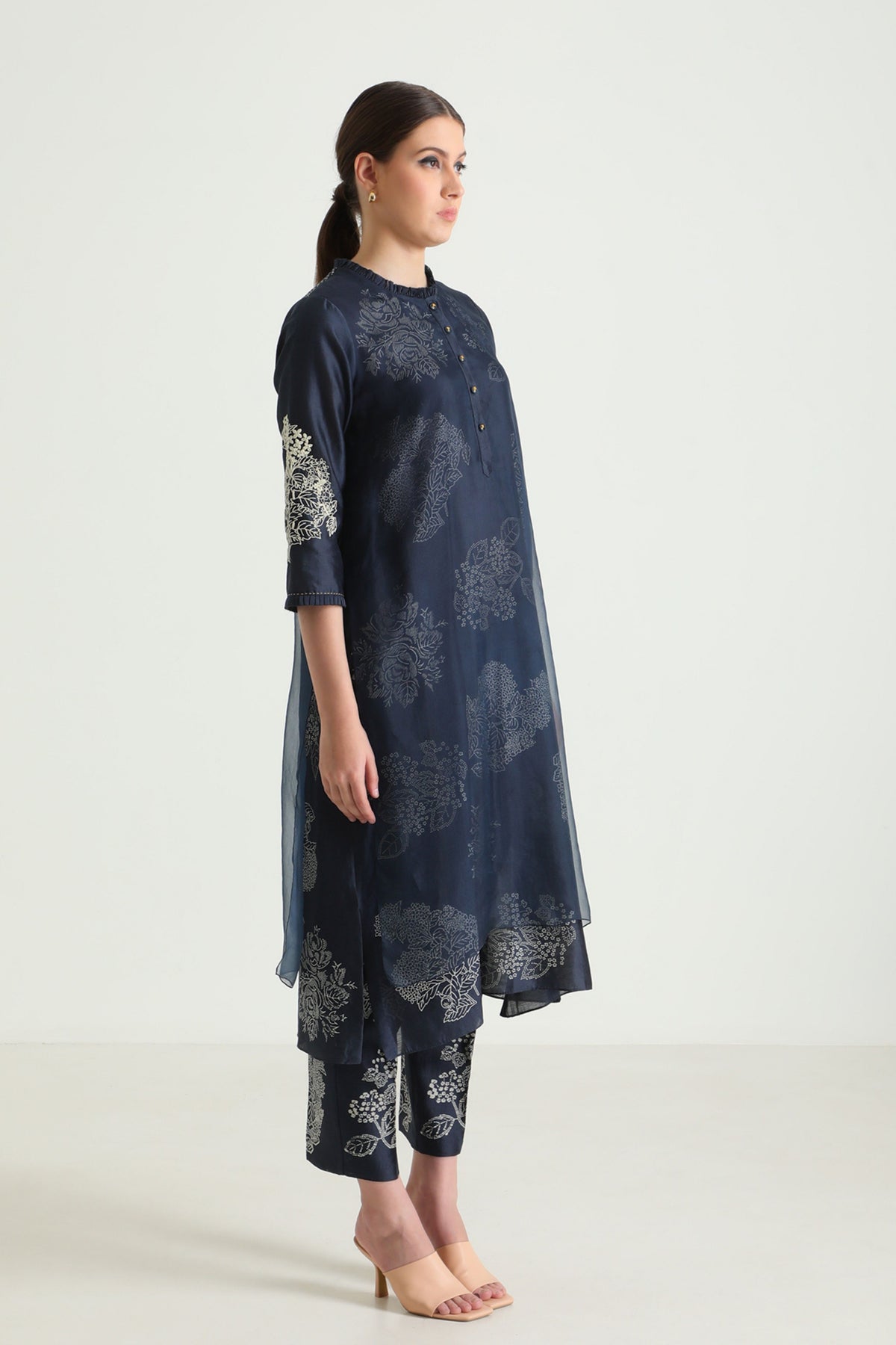 Indigo Double Layer Kurta Set