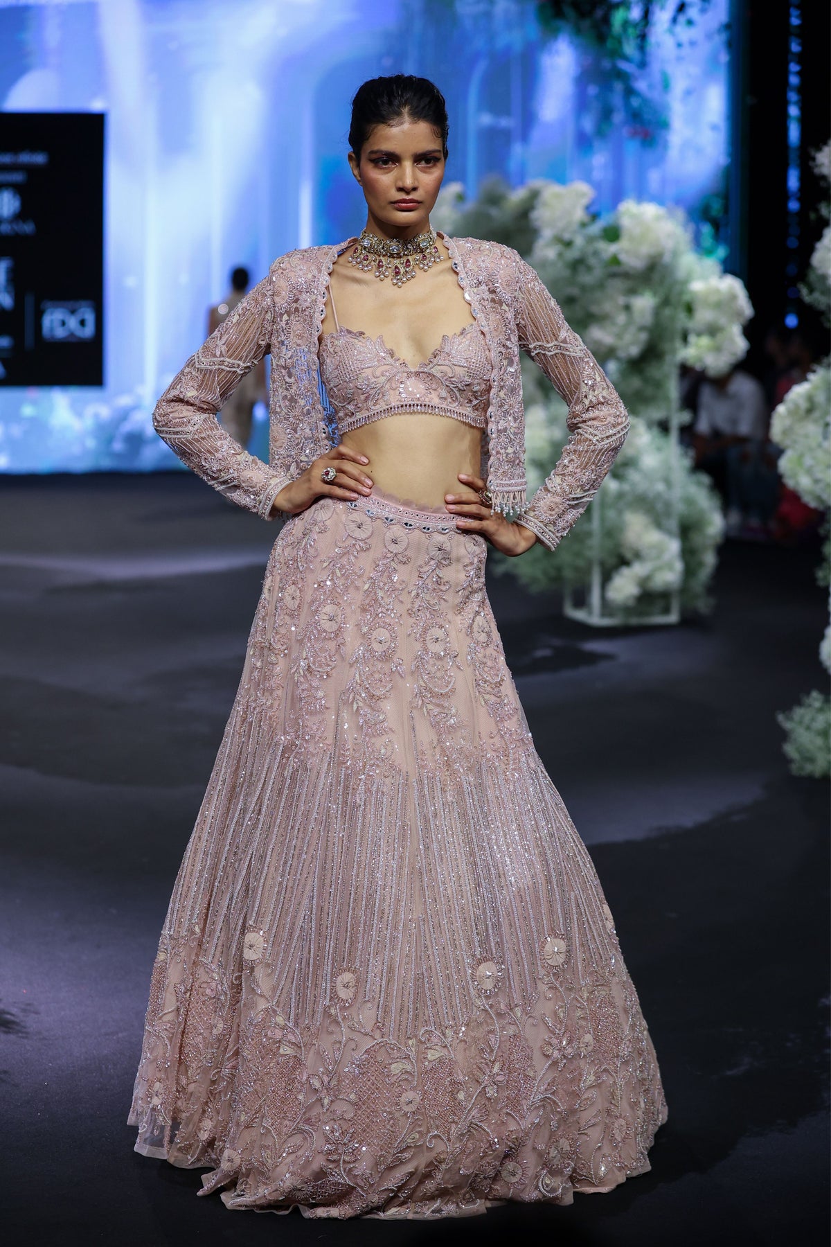 Dusty Pink Lehenga Set