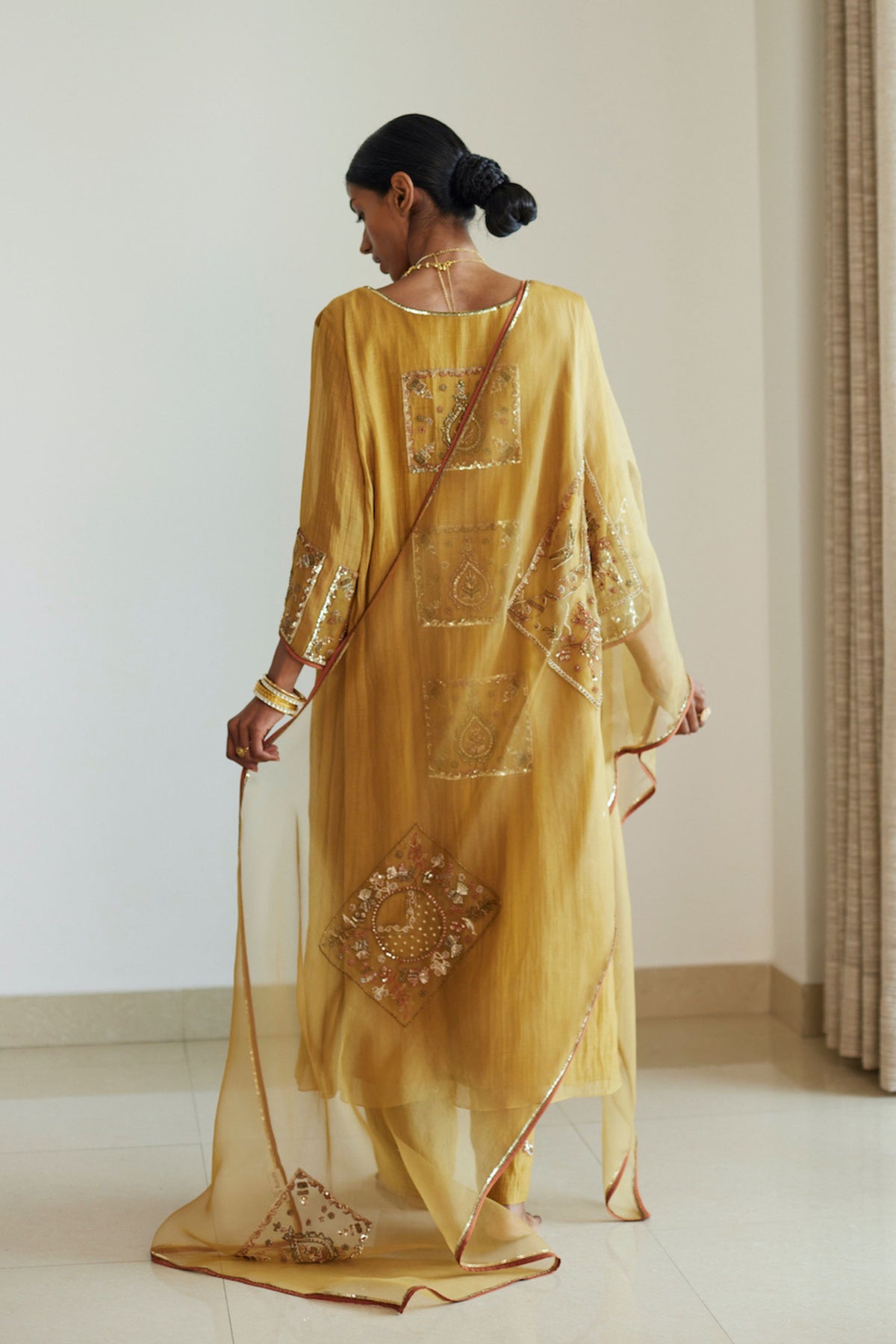 Yellow Akaari Dupatta