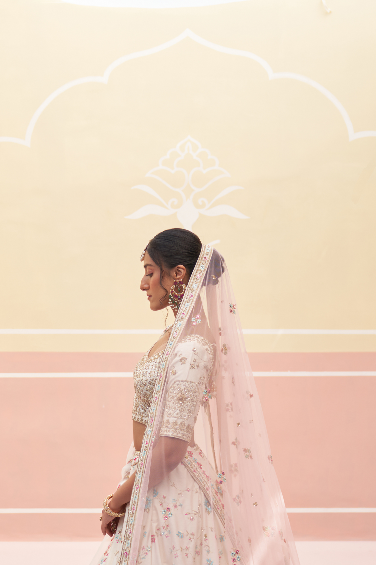 Ivory Silk Lehenga Set