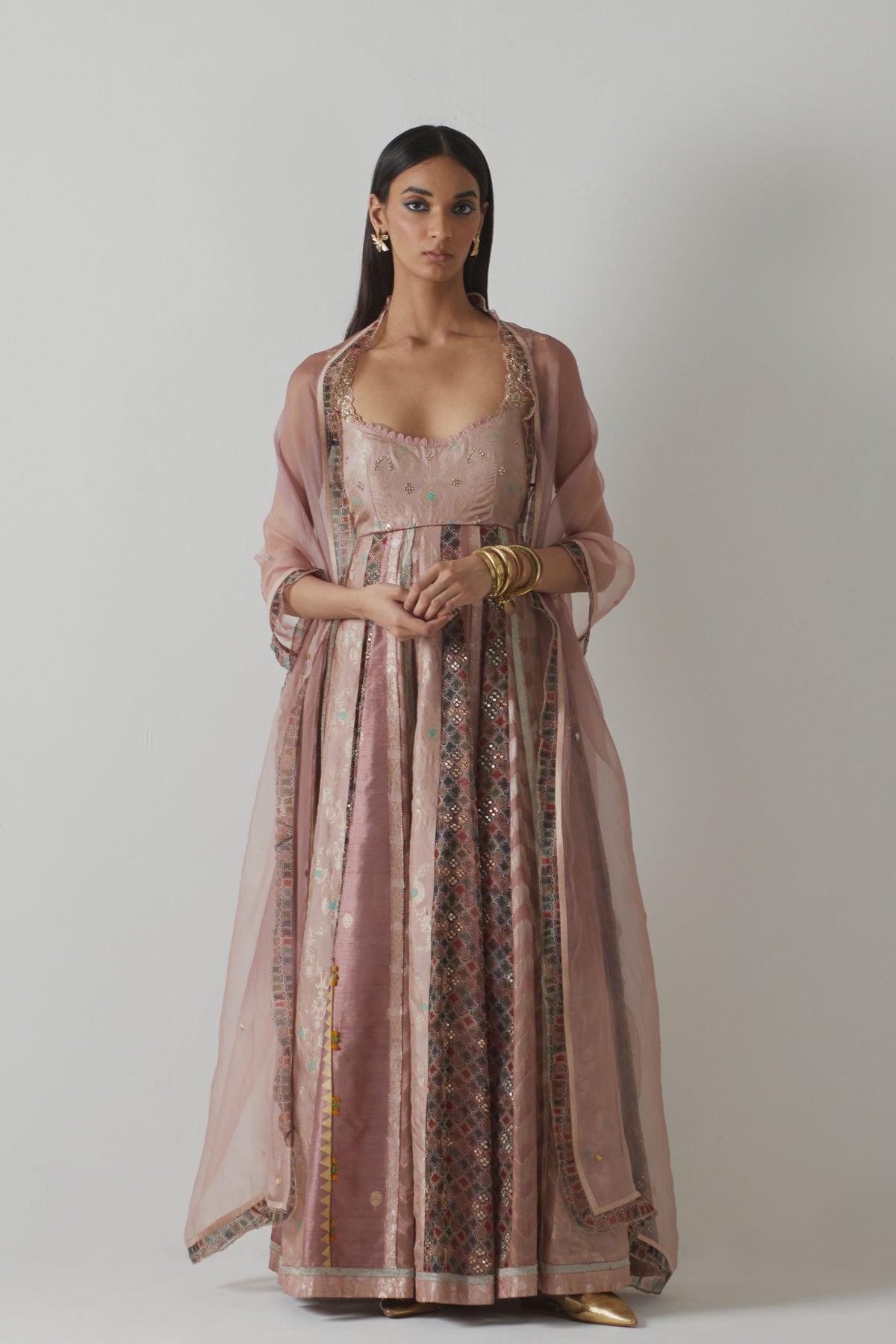 Mauve  Anarkali Set