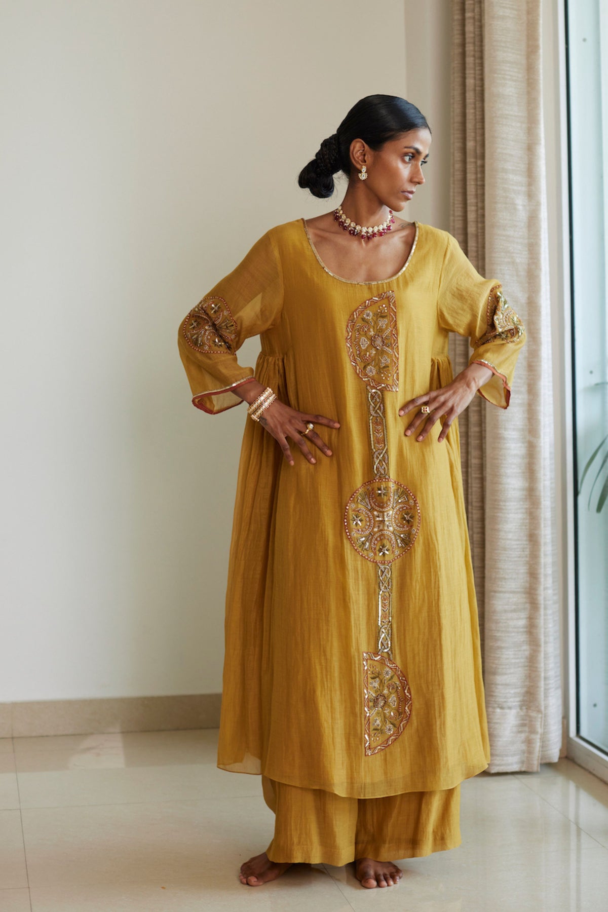 Yellow Shashi Kurta Set