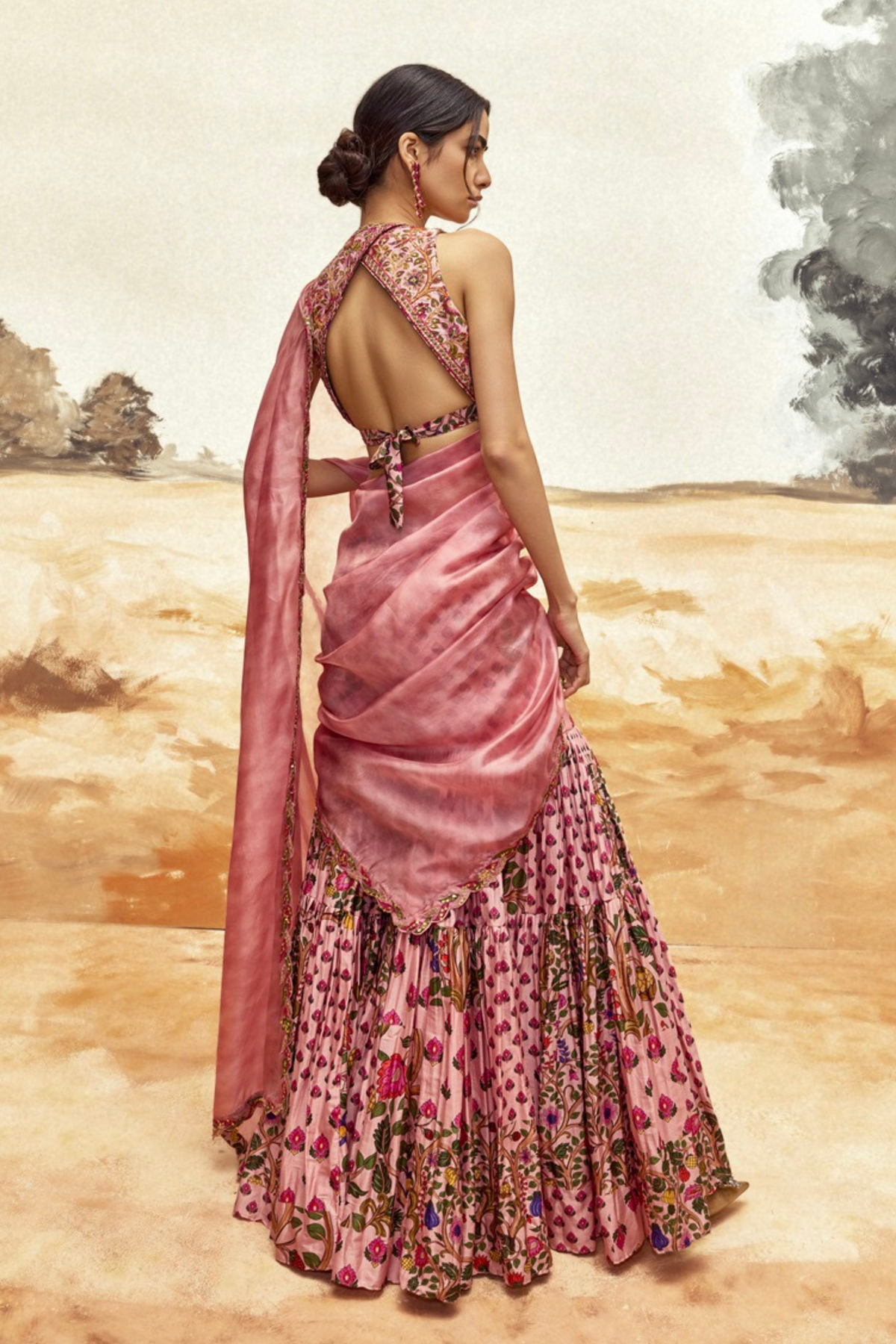 Dusky Pink Sharara Set