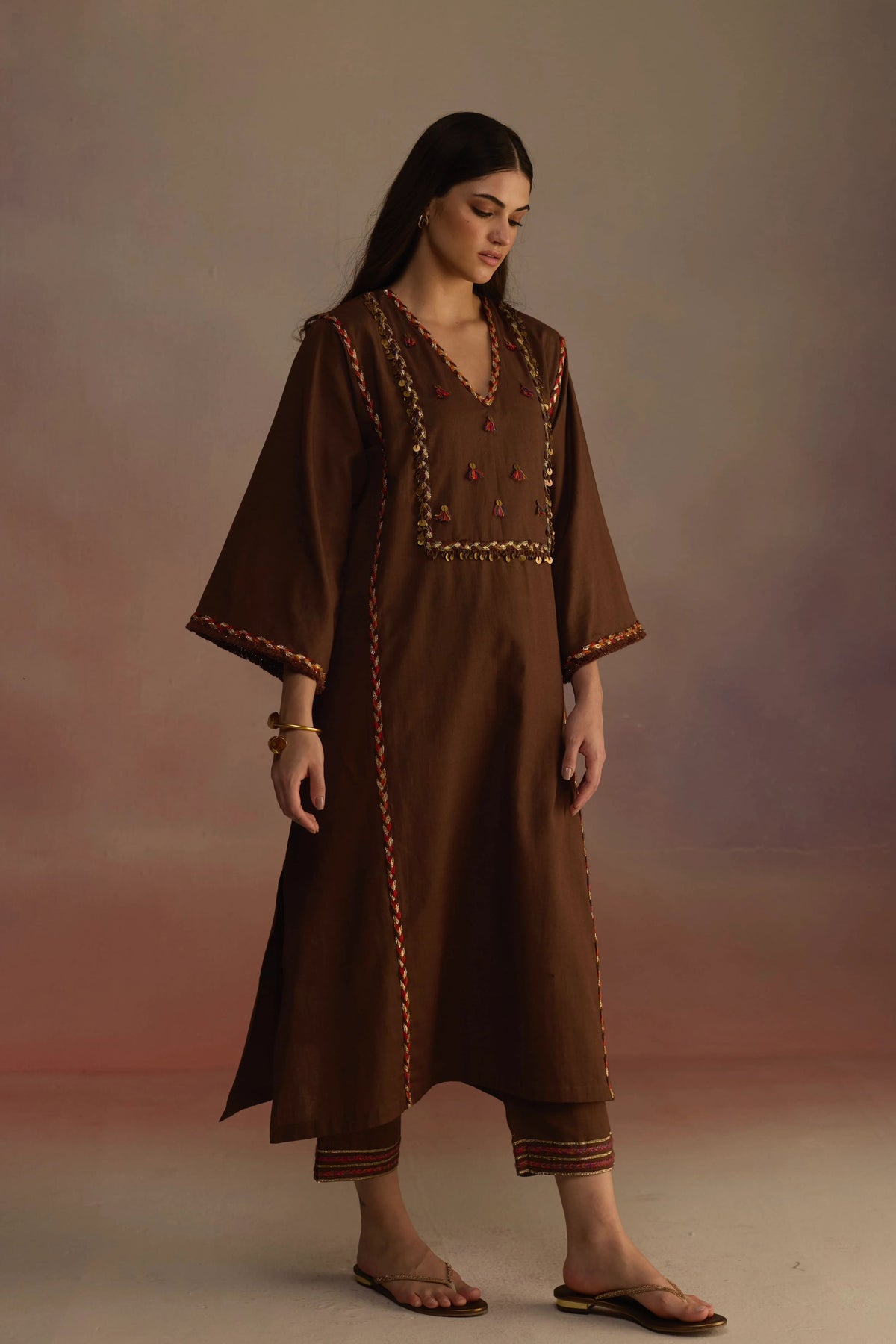 Amber Brown Kurta