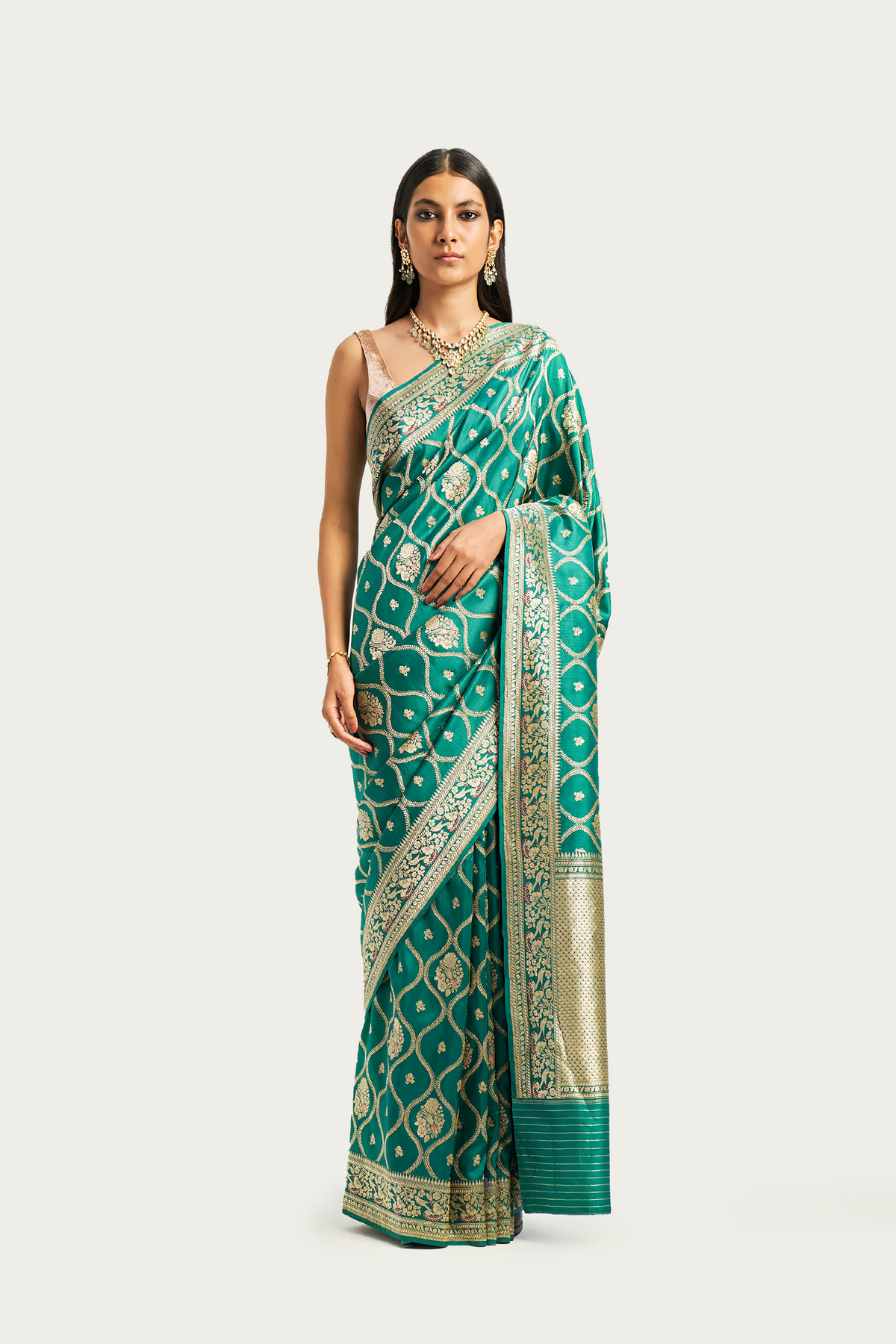 Golpannah jade saree