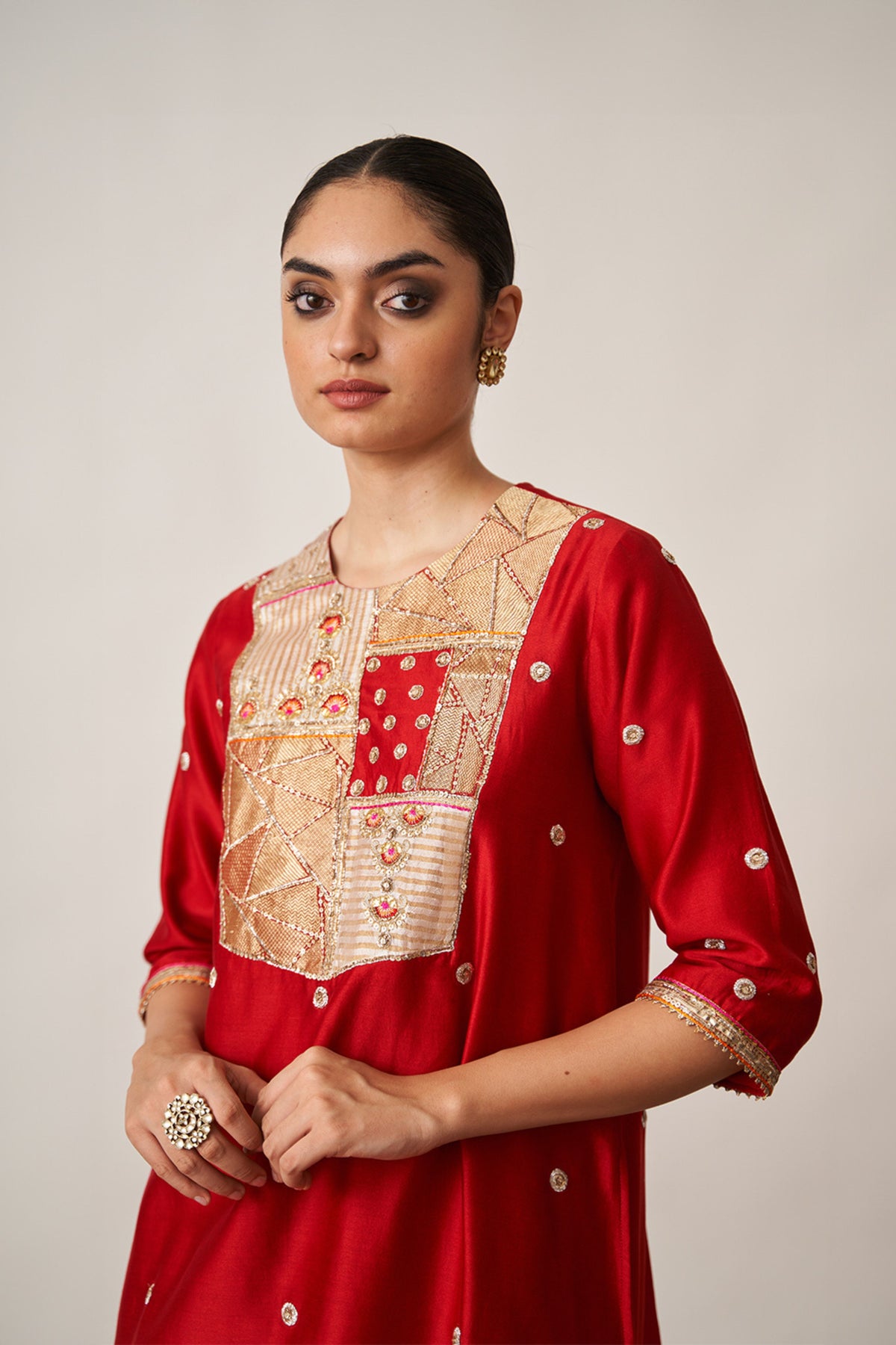 Red Kurta Set