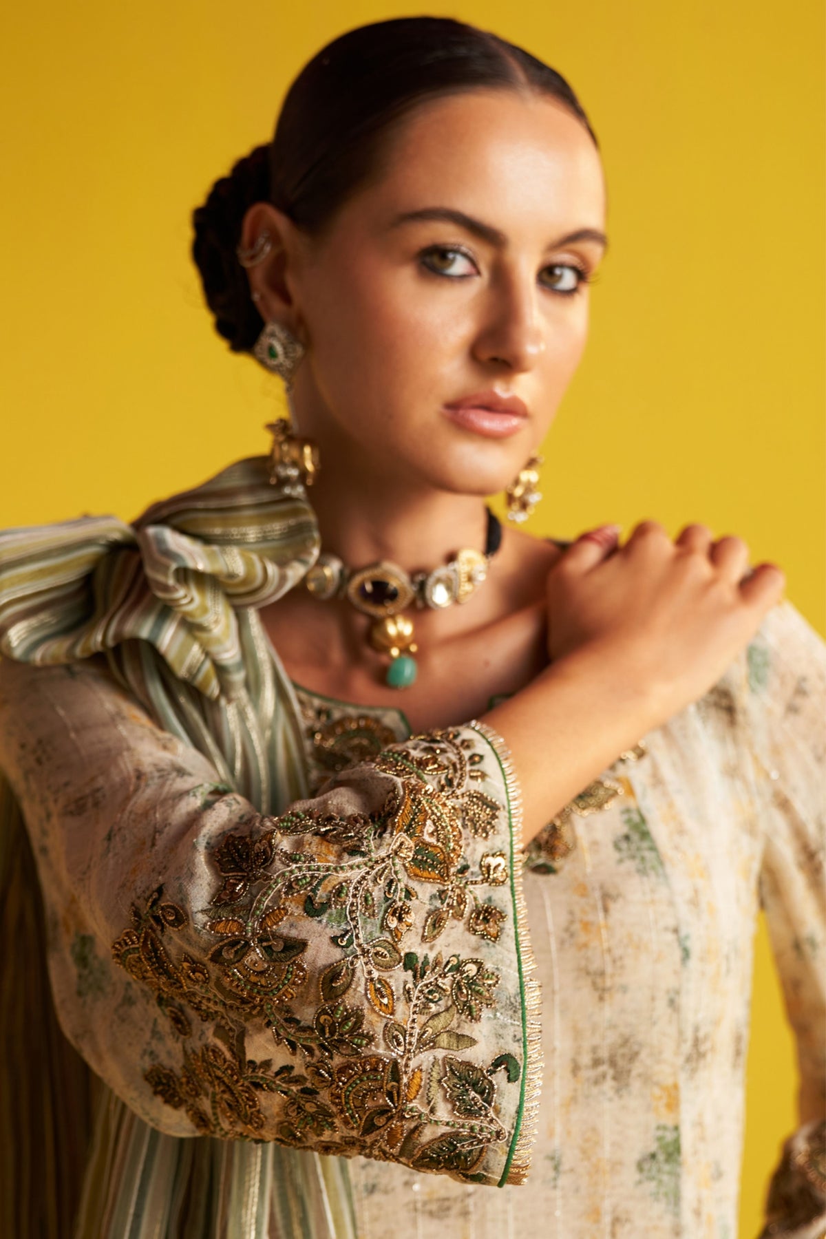 Neha Green Anarkali Set