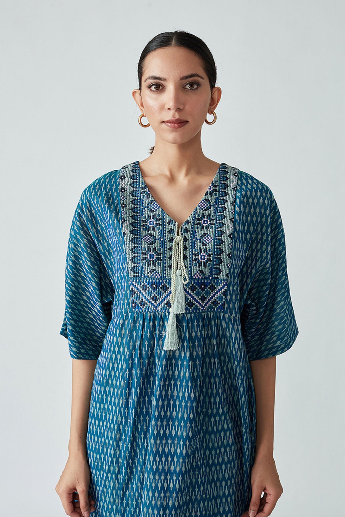 Limenitis Handloom Ikat Kurta Set