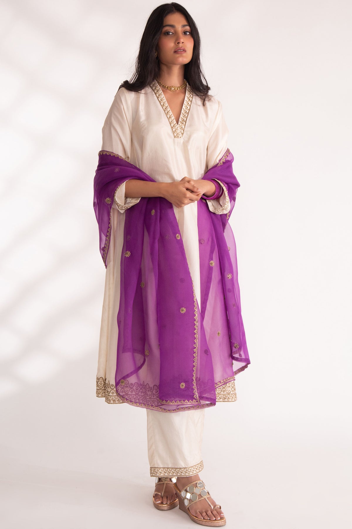 Purple Adrija Dupatta