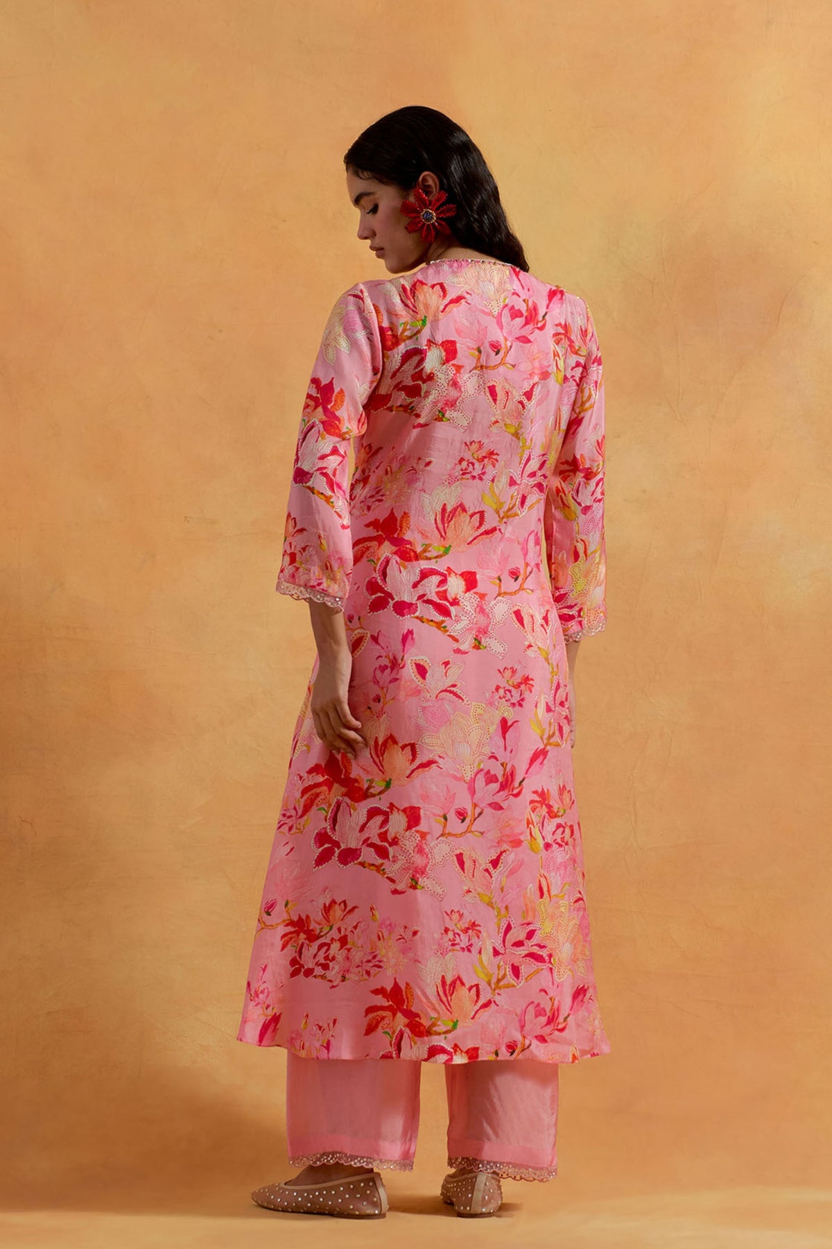 Peach Kurta Set