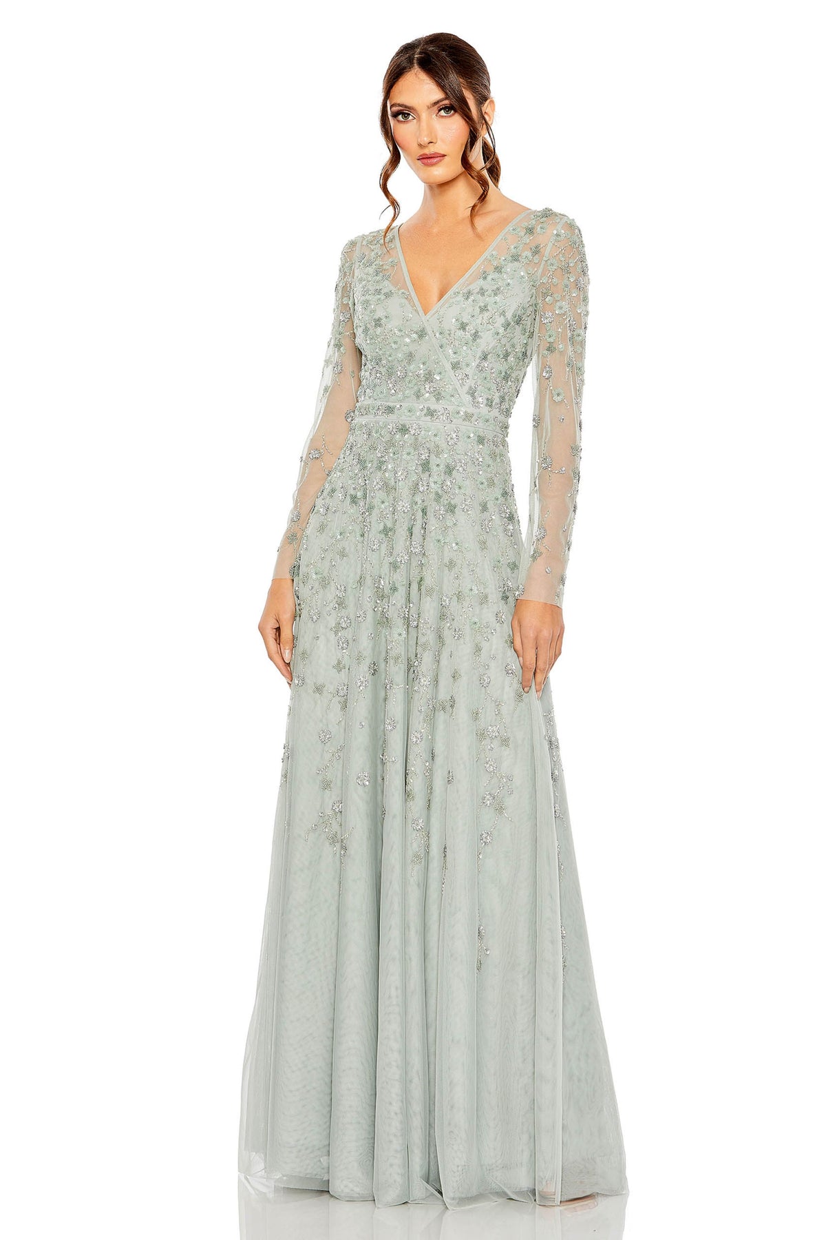 Green Embellished Gown