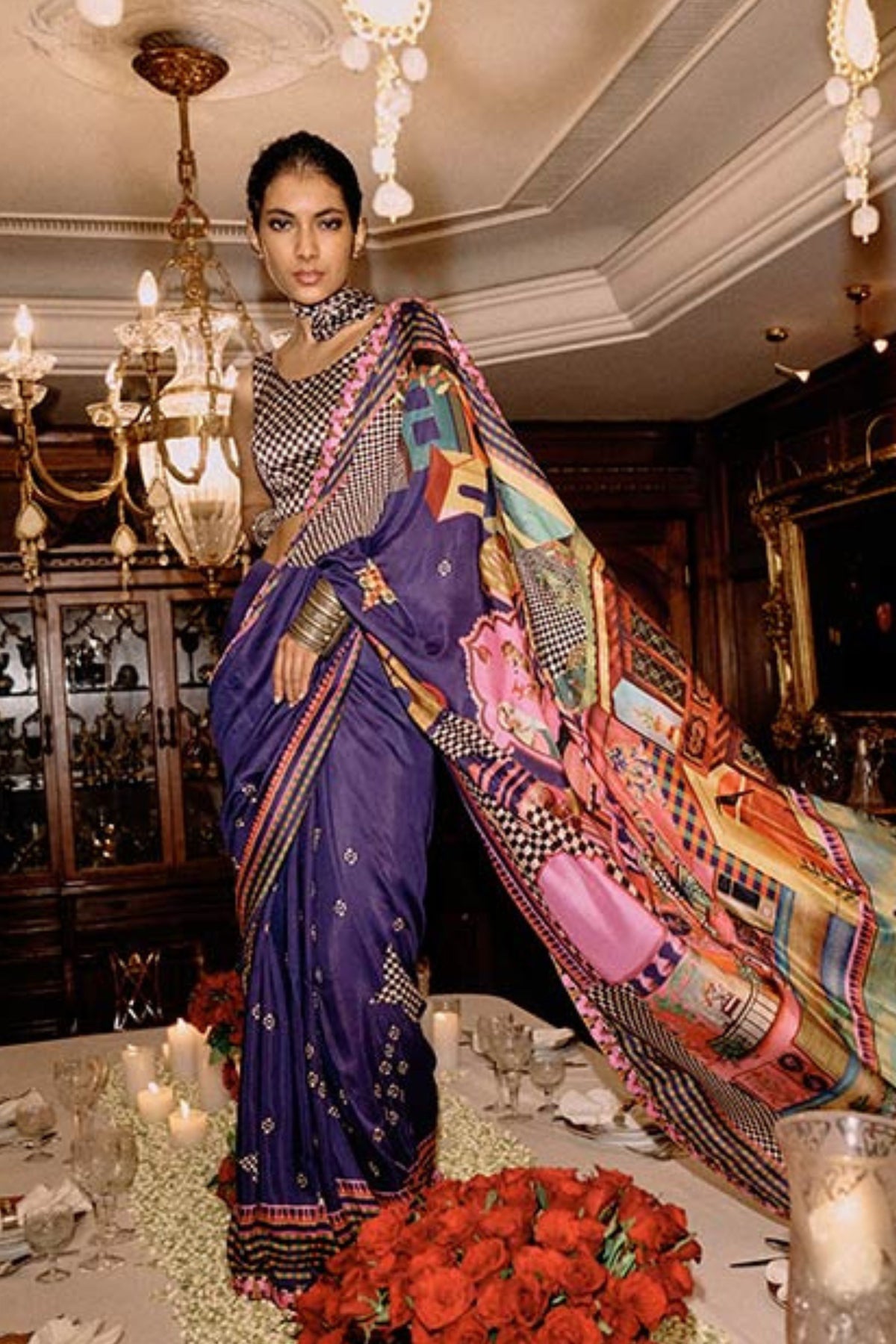 Purple Indra Saree