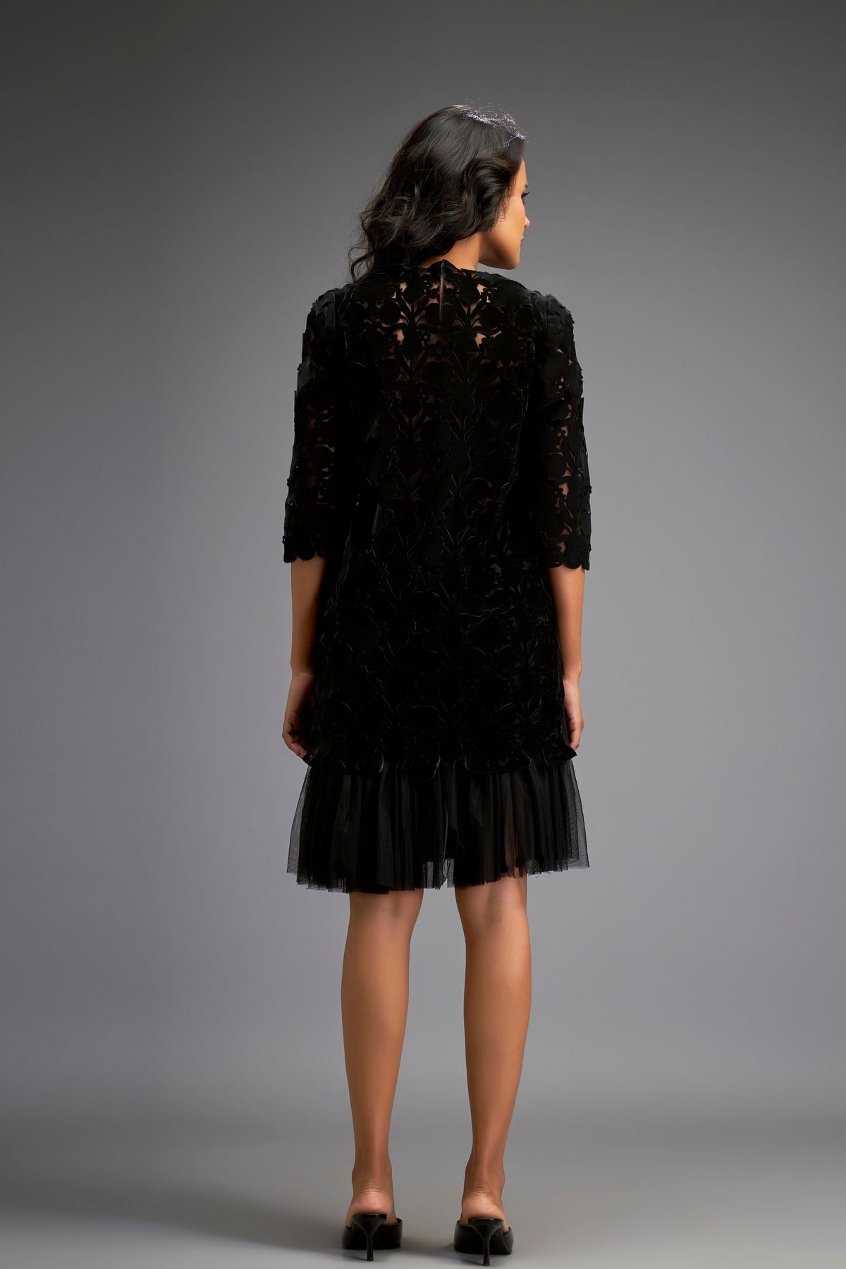 Black Velvet Shift Dress