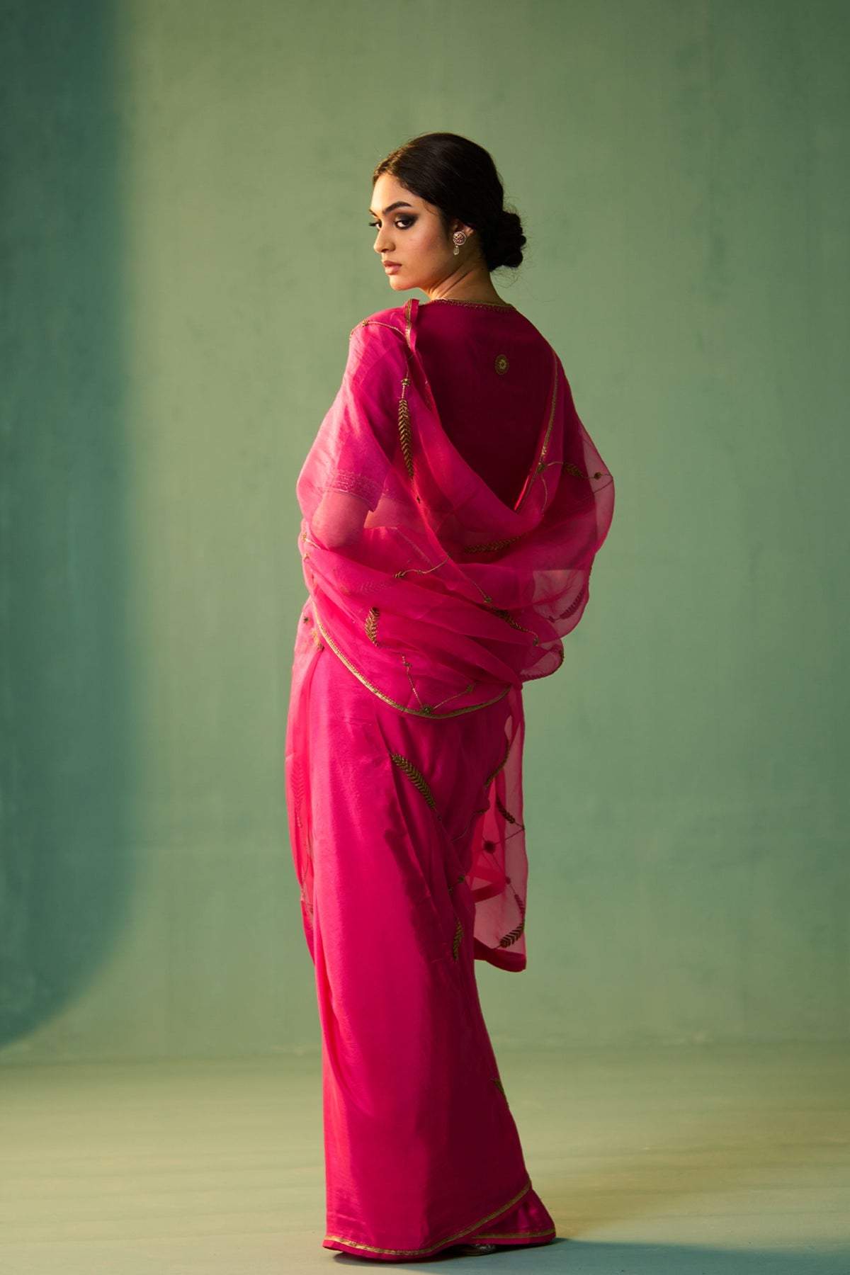 Rani Pink Sabaa Saree